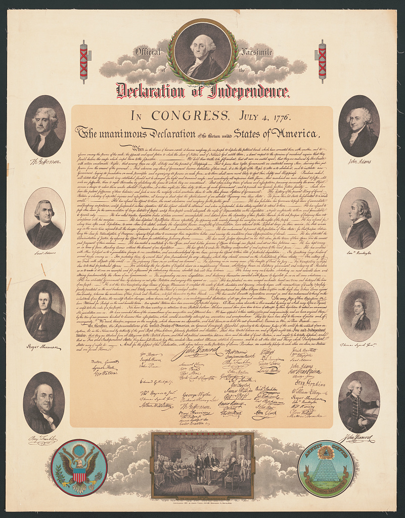 Official facsimile of the Declaration of Independence  Library of