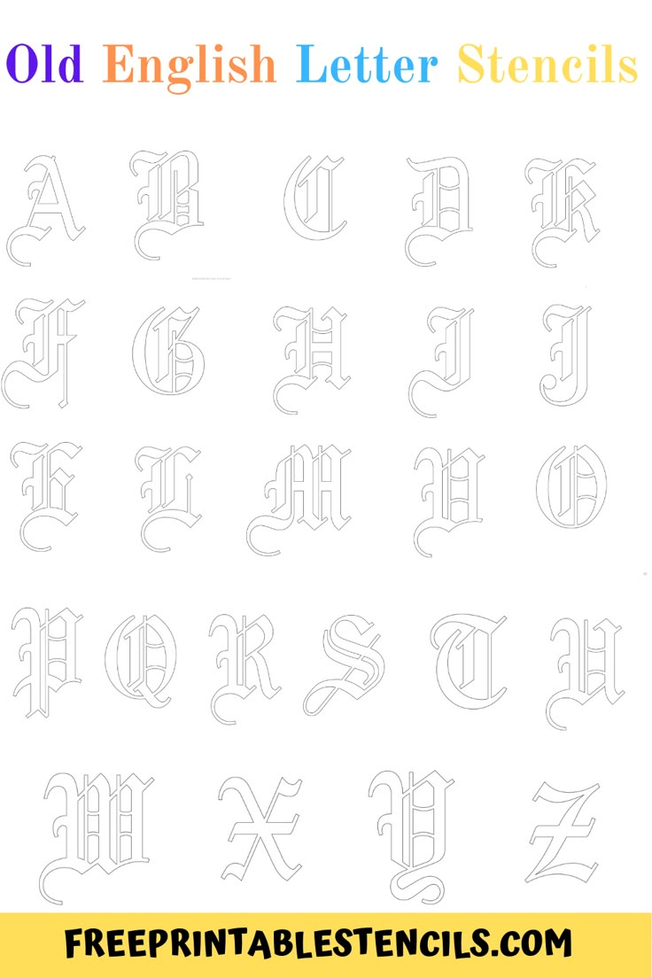 Old English Stencils Free Printable