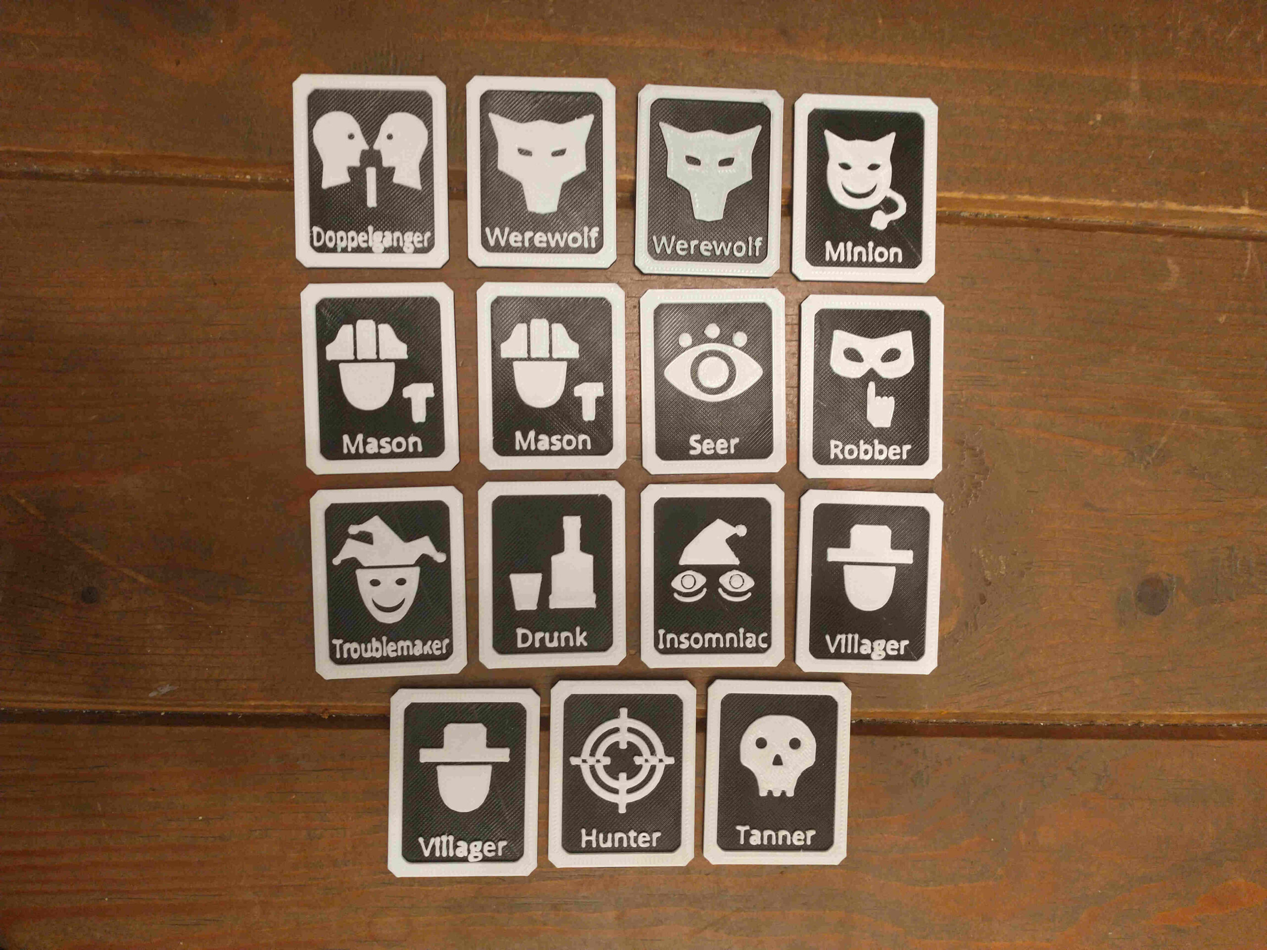 🐺 One Night Ultimate Werewolf Cards・Free D File for ・Cults 🐺 One Night Ultimate Werewolf Cards・Free D File for ・Cults