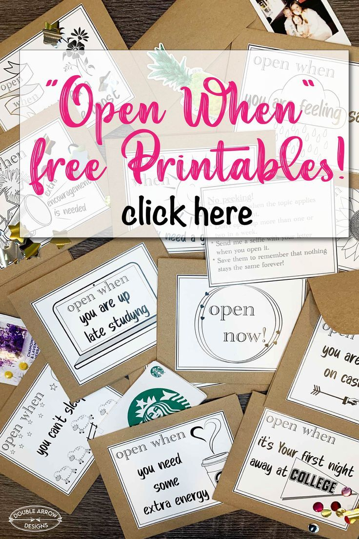 Open When-free printables