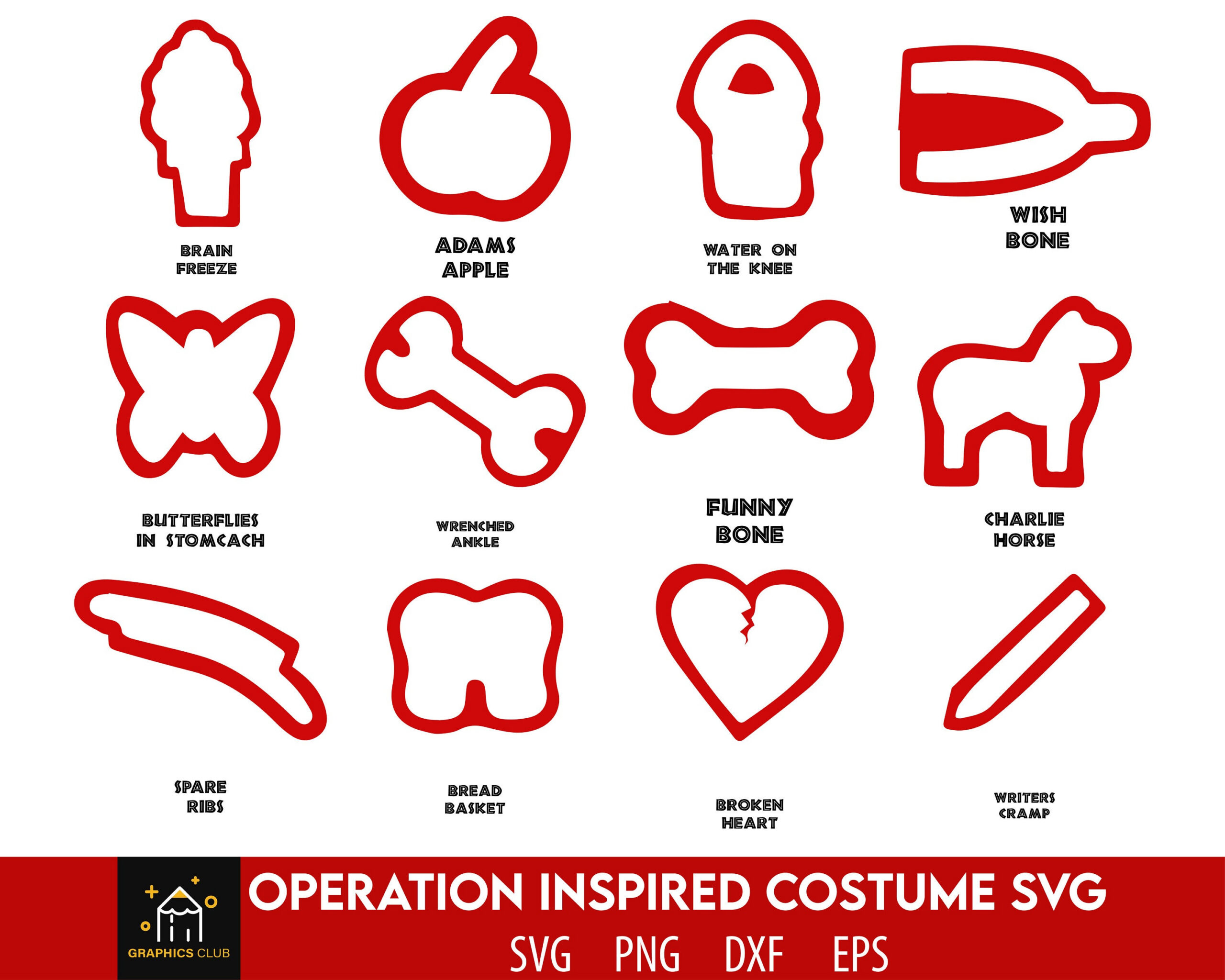 Operation Pieces Template - Etsy