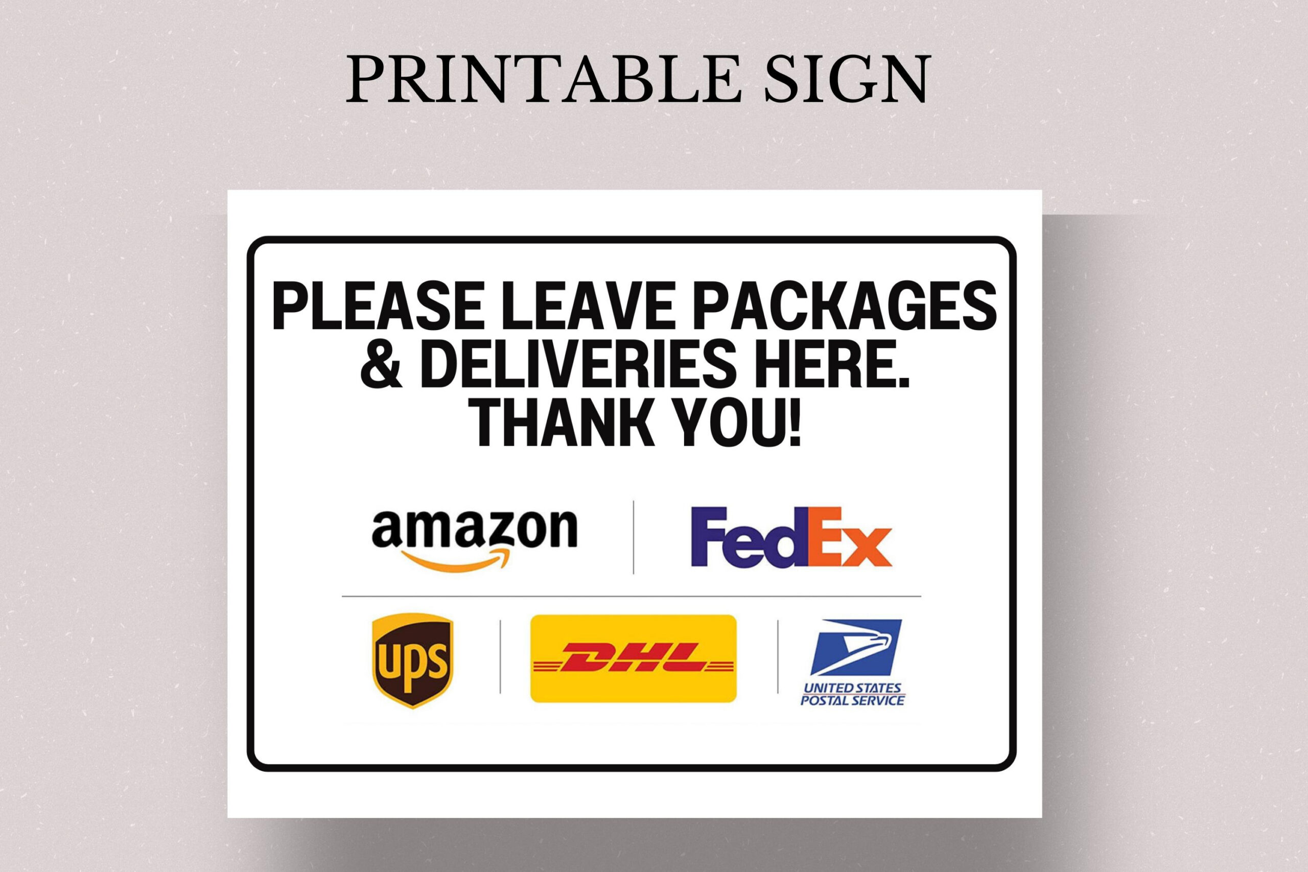 Pack) Metal Leave Packages Here Sign, Package Delivery Sign