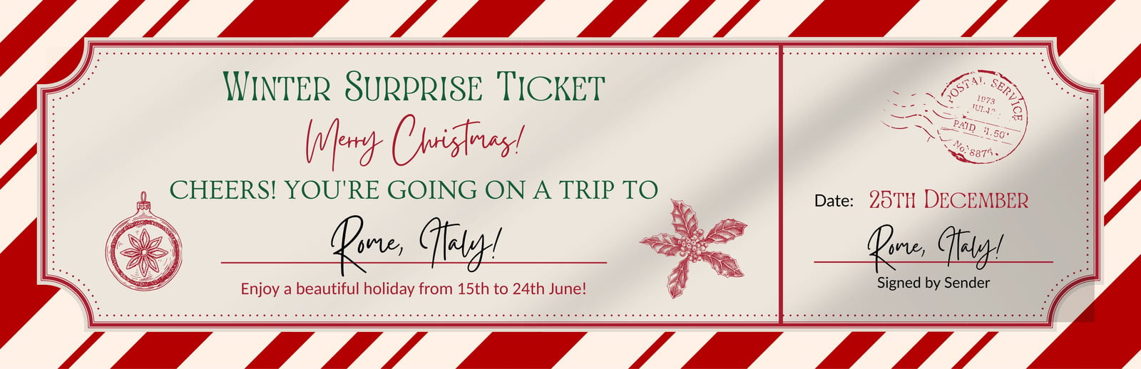 Page  - Free Christmas ticket templates to edit and print  Canva