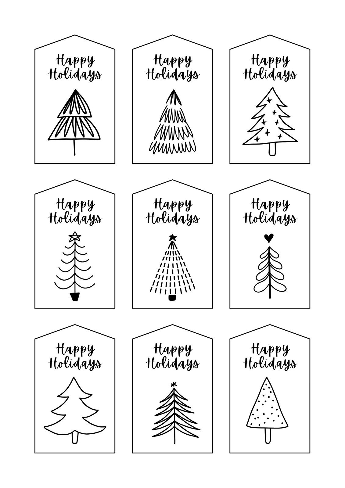 Page  - Free custom printable Christmas tag templates  Canva