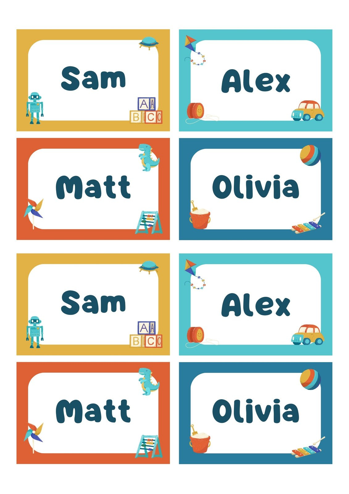 Page  - Free, printable, customizable name tag templates  Canva
