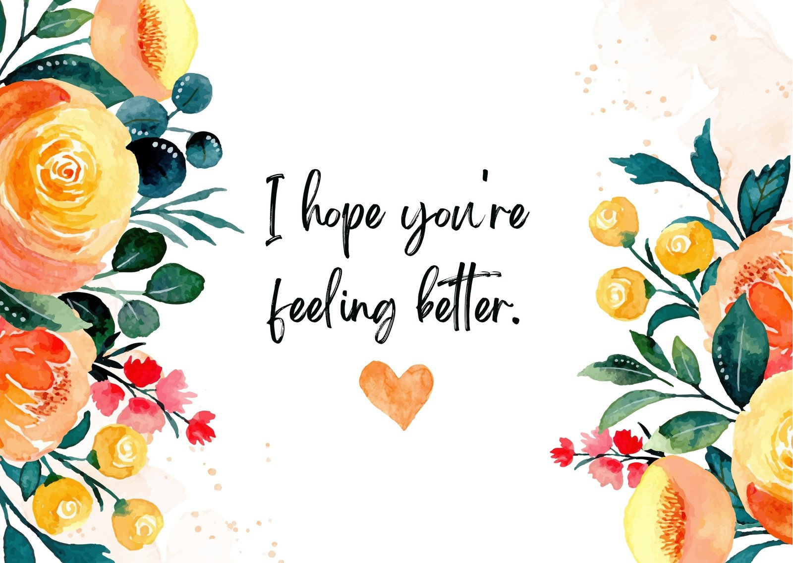 Page  - Free, printable, editable get well soon card templates