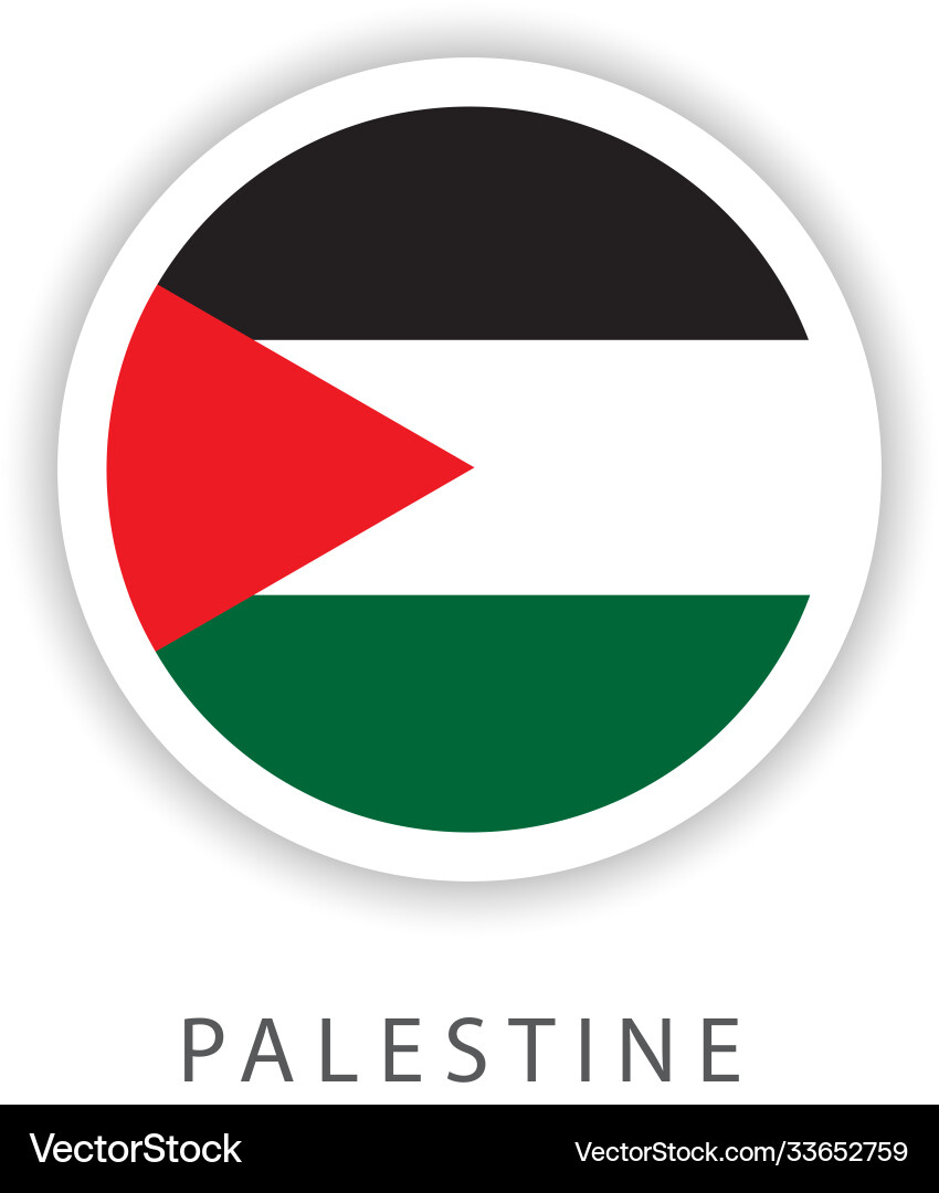 Palestine circle flag template design – Kostenloser Vektor