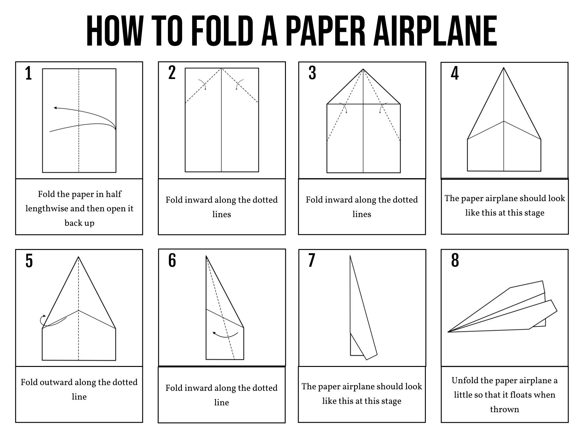 Paper Airplane Template  Free Printable Paper Airplane Designs