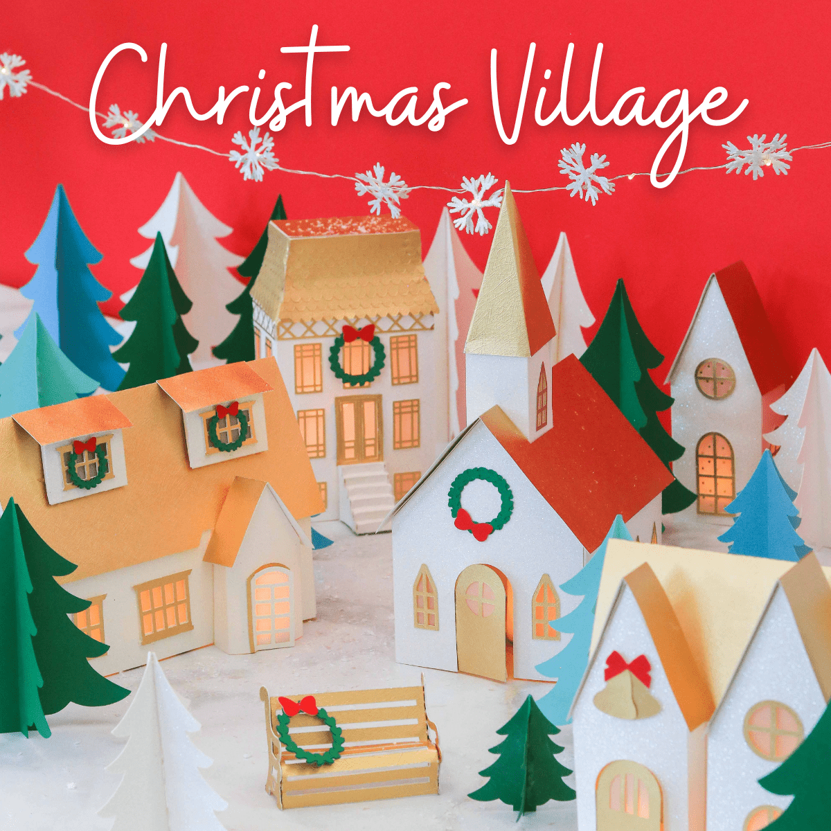 Paper Christmas Village Free Template - Sweet Red Poppy Paper Christmas Village Free Template - Sweet Red Poppy