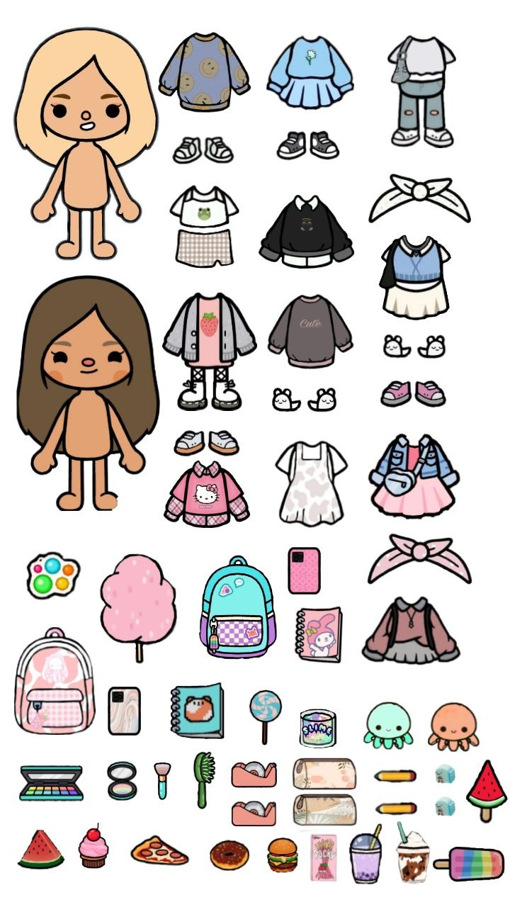 Paper doll  toca life world  tocaboca