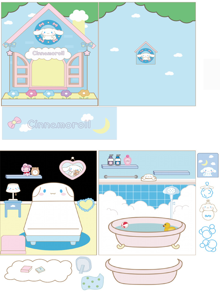 Paperdoll Cinnamoroll - PDF ( X  CM)  PDF