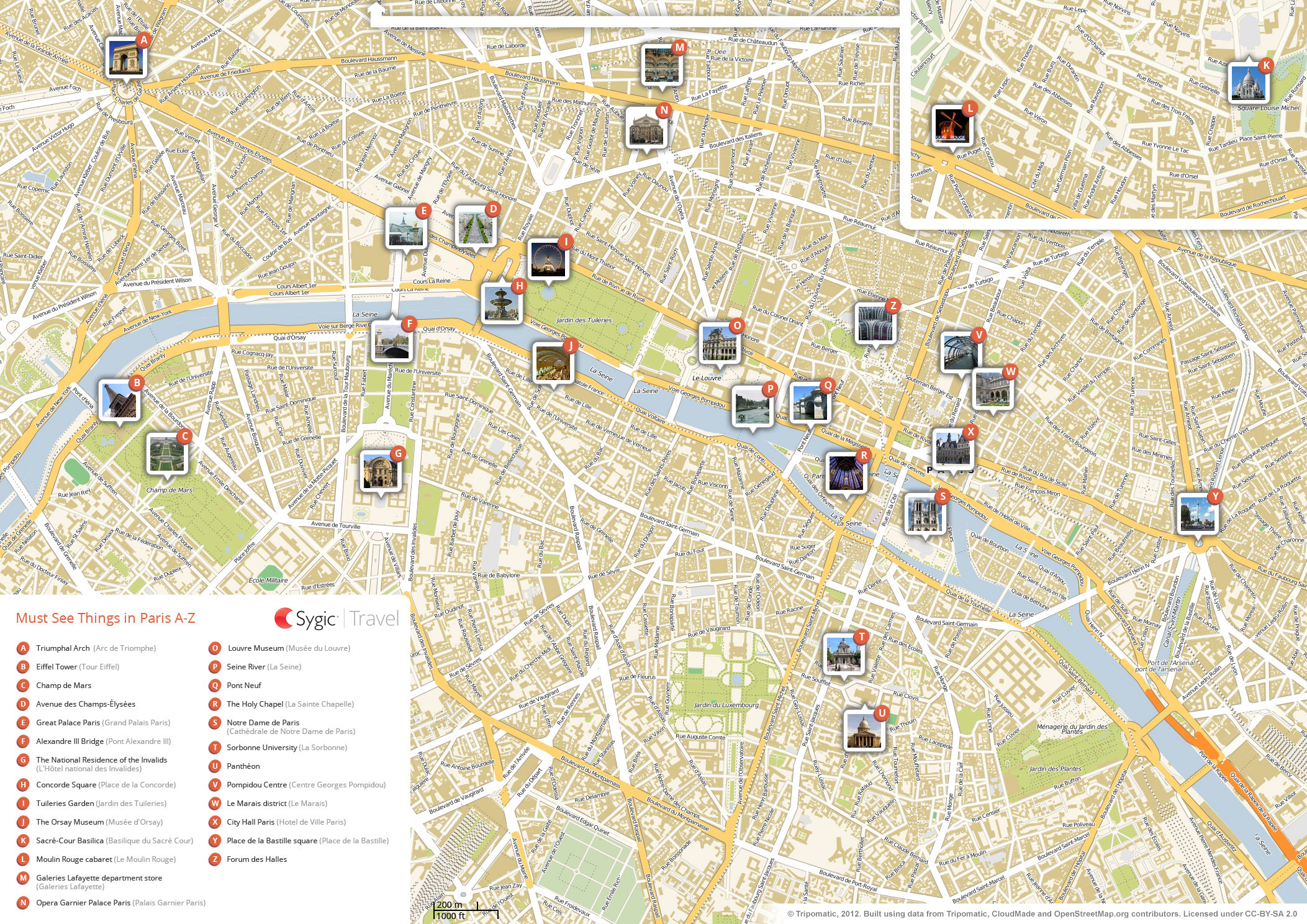 Paris Printable Tourist Map Tripomatic Paris Printable Tourist Map Tripomatic