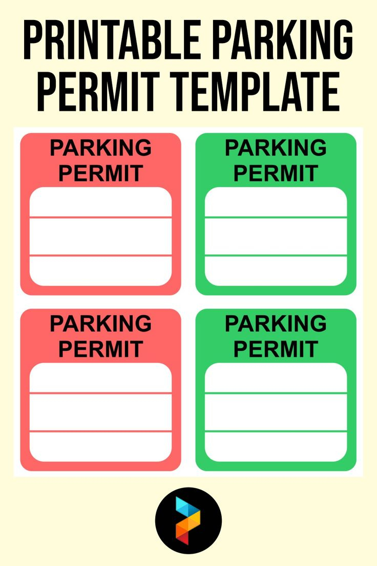 Parking Permit Template -  Free PDF Printables  Printablee