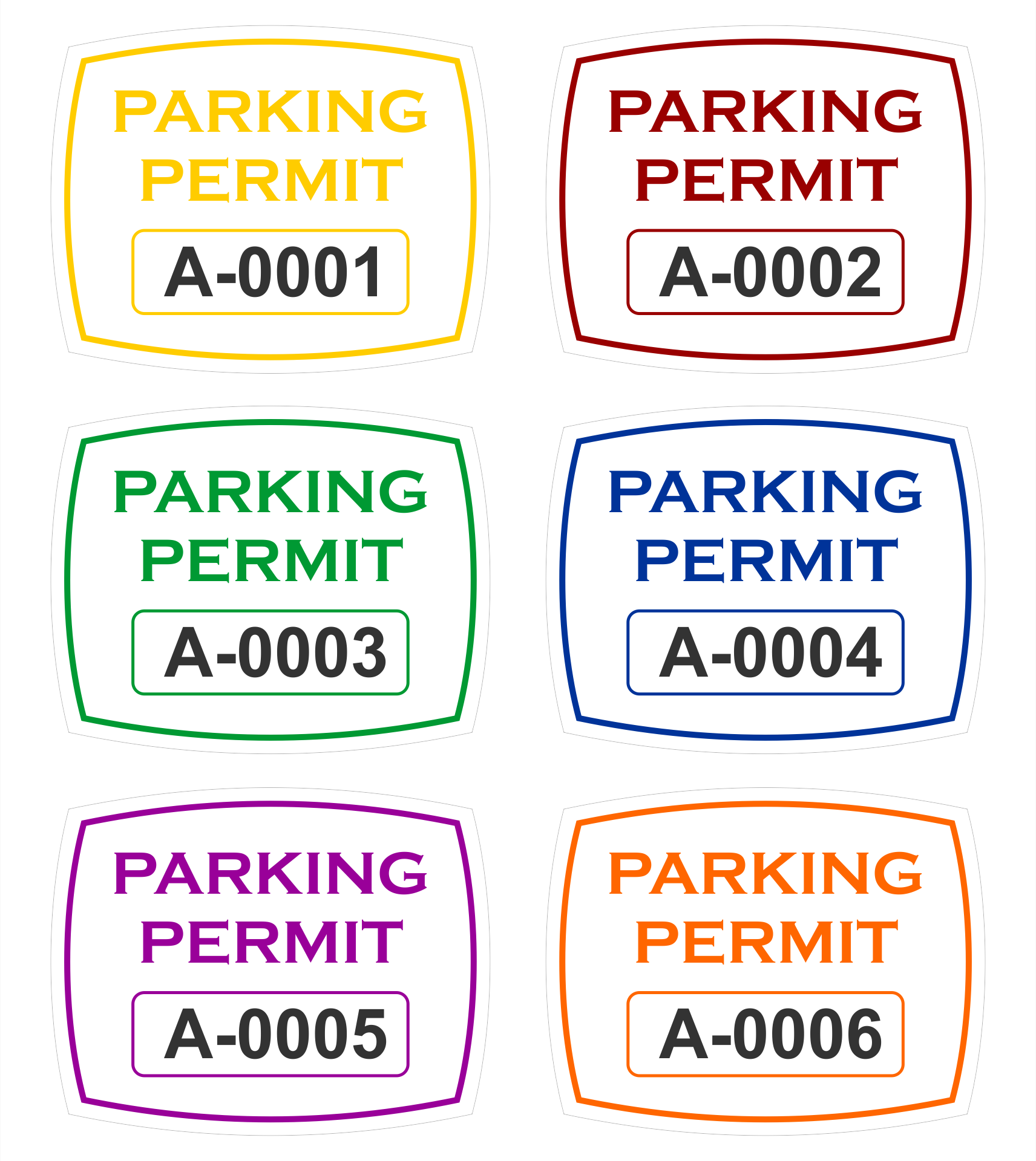 Parking Permit Template -  Free PDF Printables  Printablee