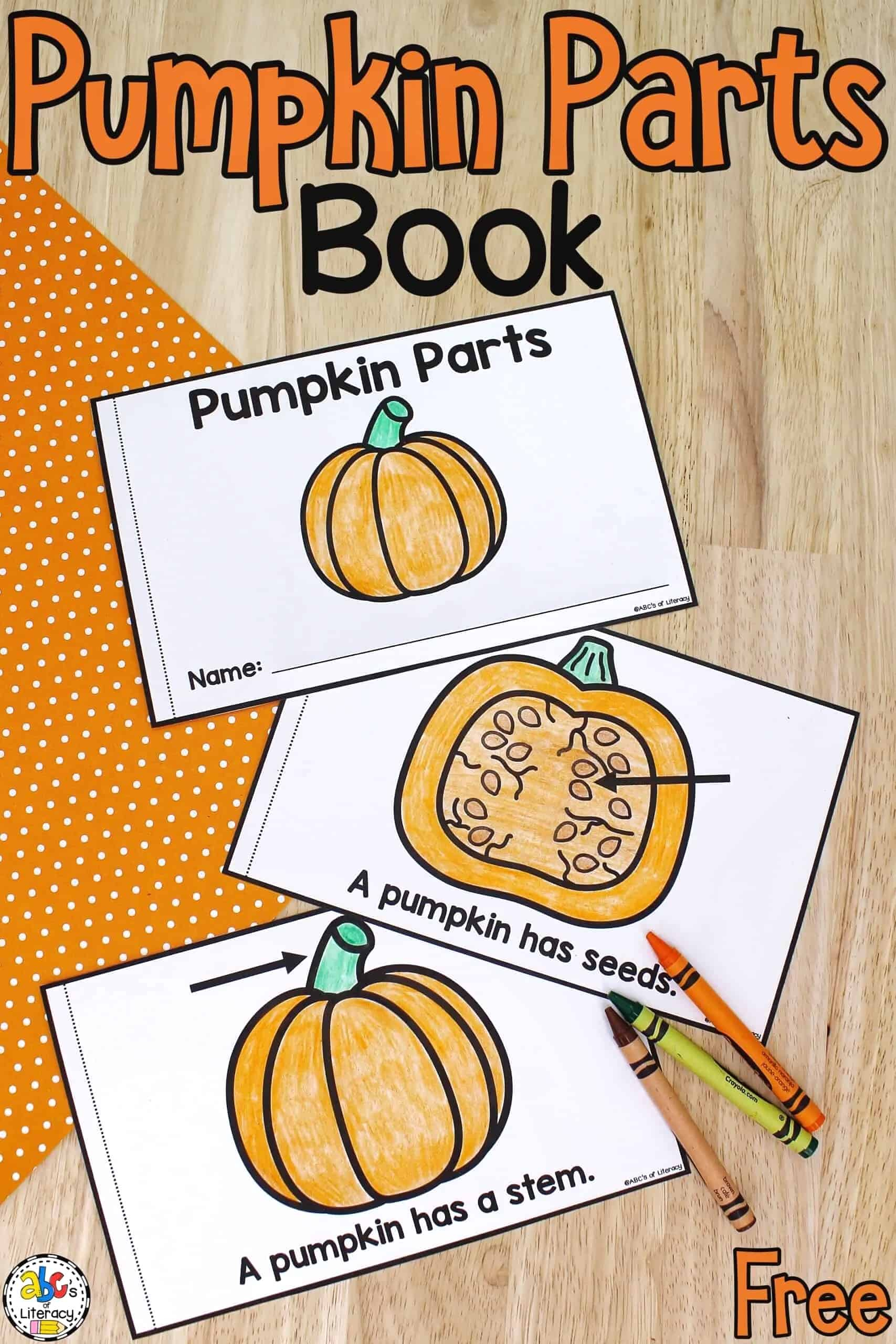 Parts of a Pumpkin Book: Printable Book for Beginning Readers
