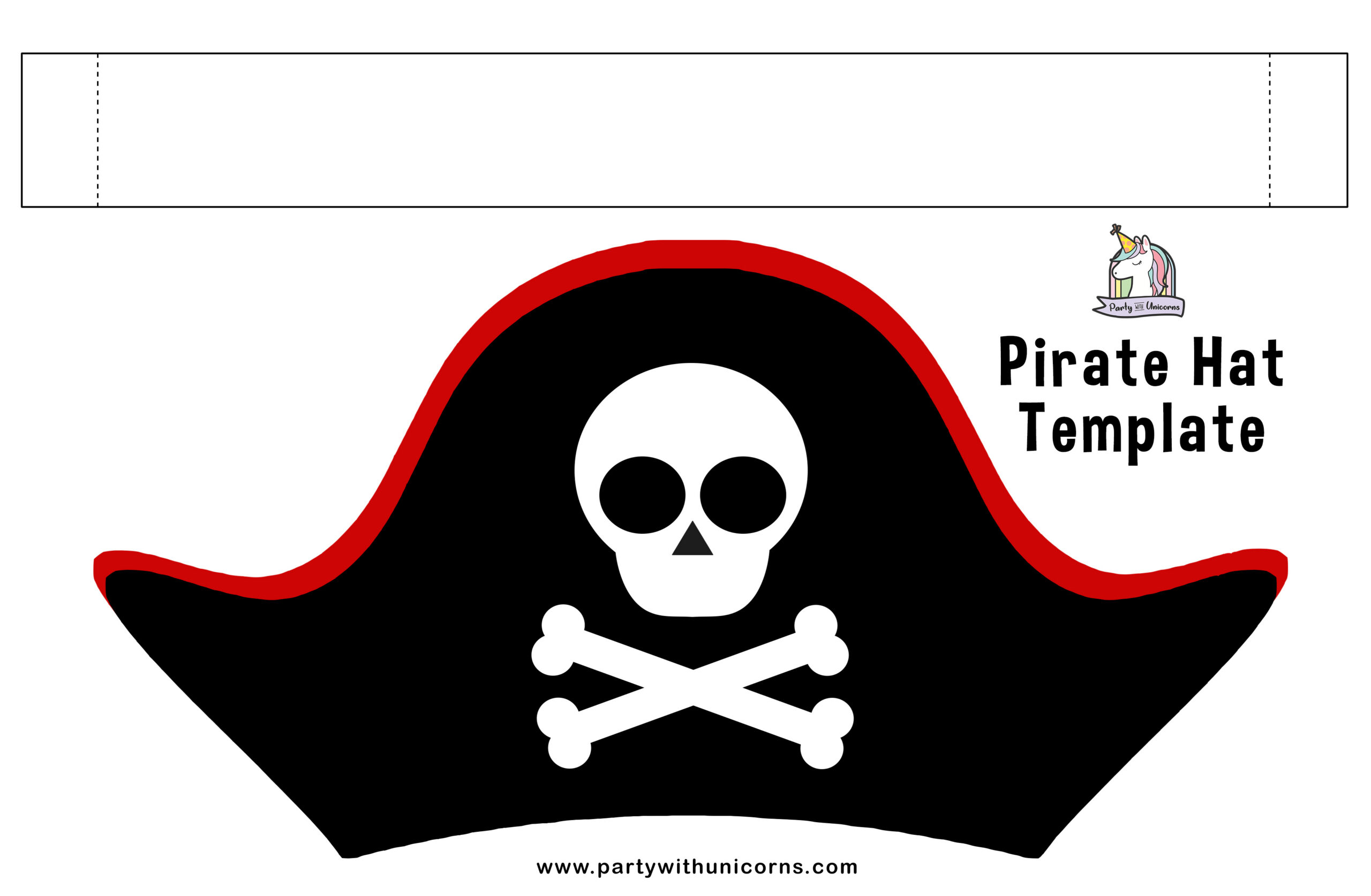 Party Hats Make A Pirate Hat Template Free Printable Pirate Pirate