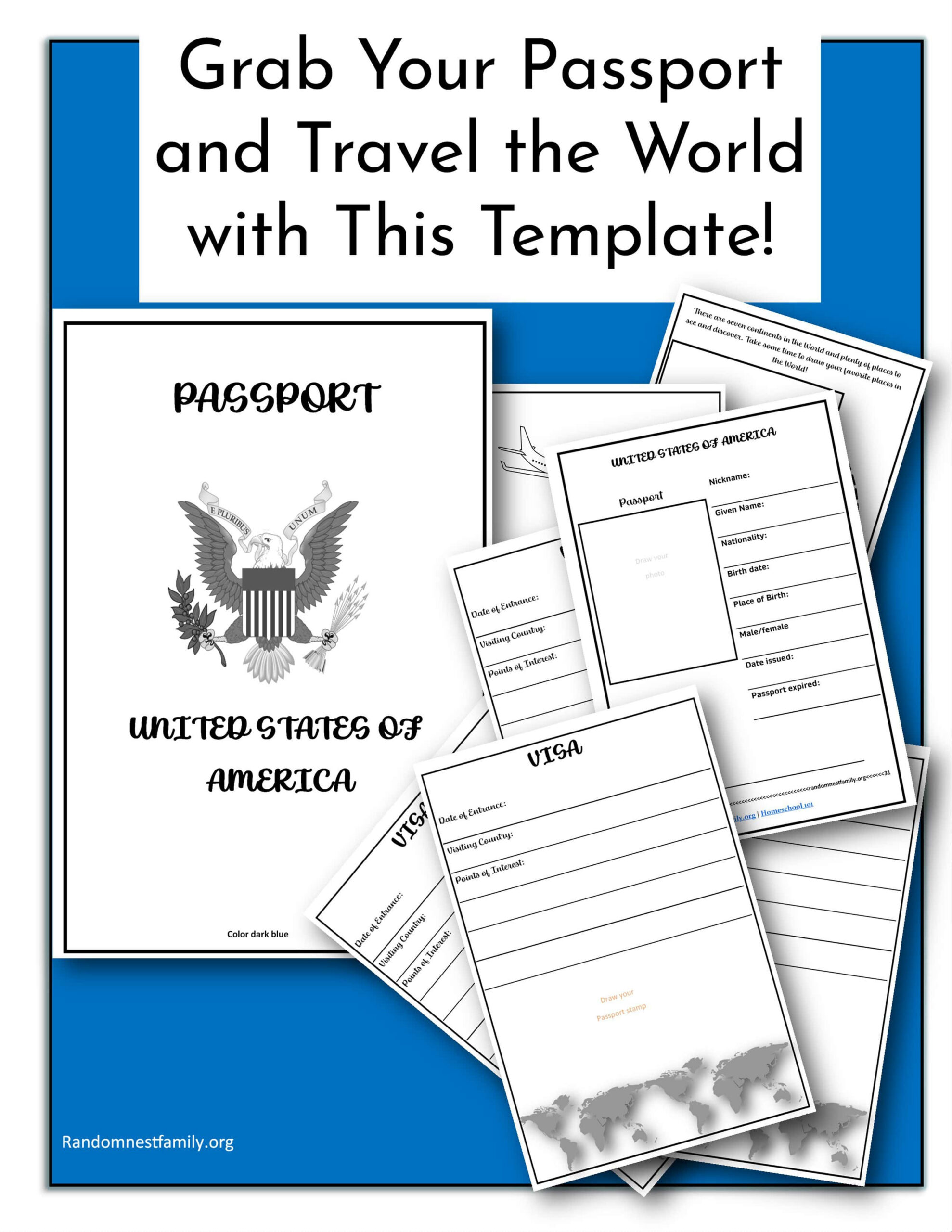 Passport Template For Teaching Passport Template For Teaching