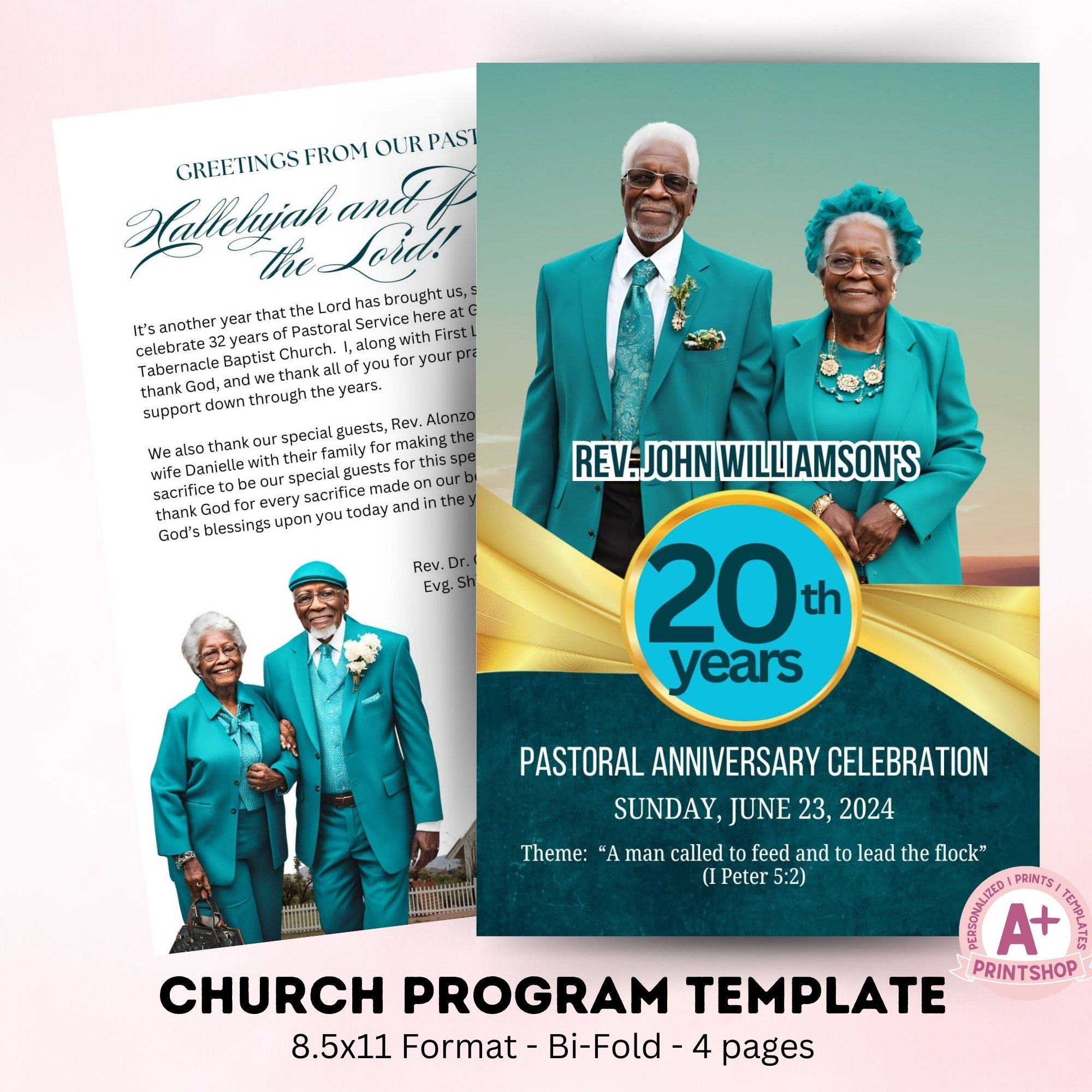 Pastoral Anniversary Program Template  Pastor