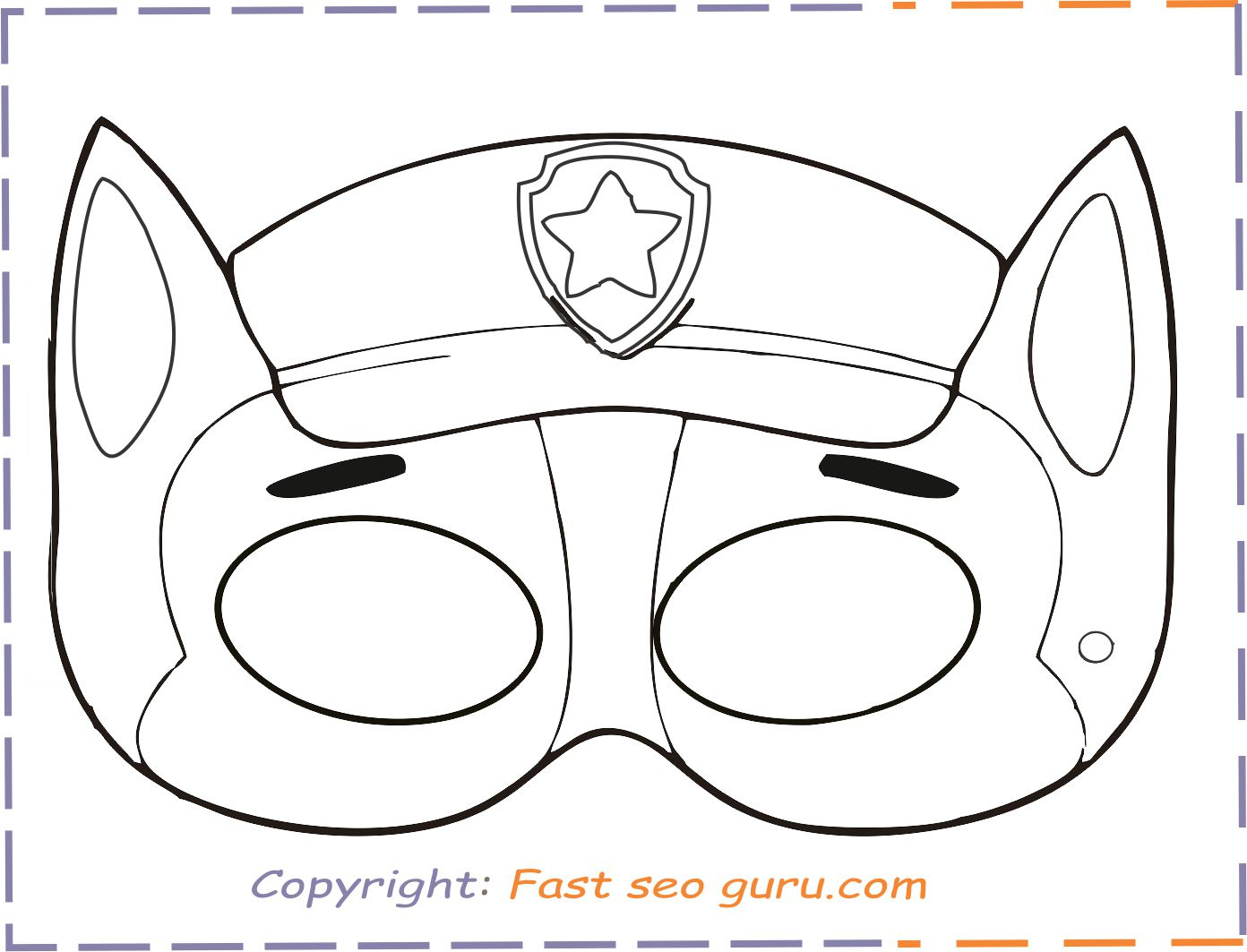 Paw Patrol Masks Printable Free