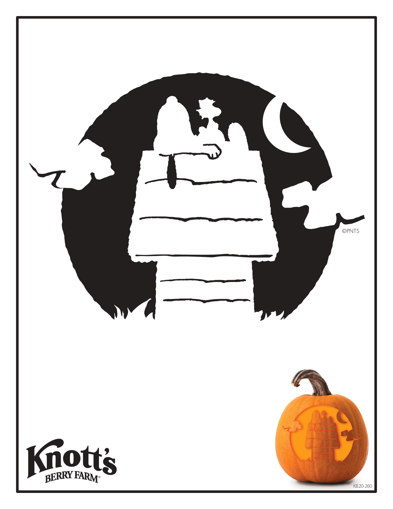 Peanuts/Charlie Brown: Snoopy (Free Pumpkin Stencil - Pumpkin
