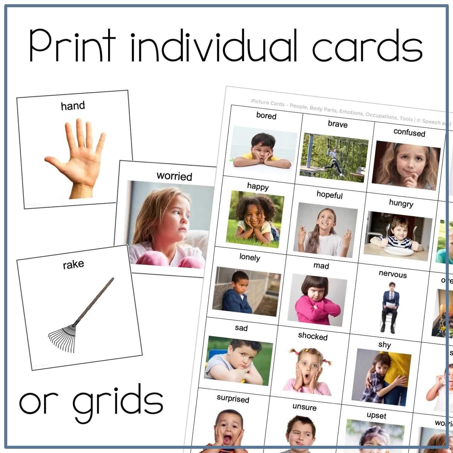 People Editable Picture Cards for Autism AAC communication and speech  therapy visual support — SLP