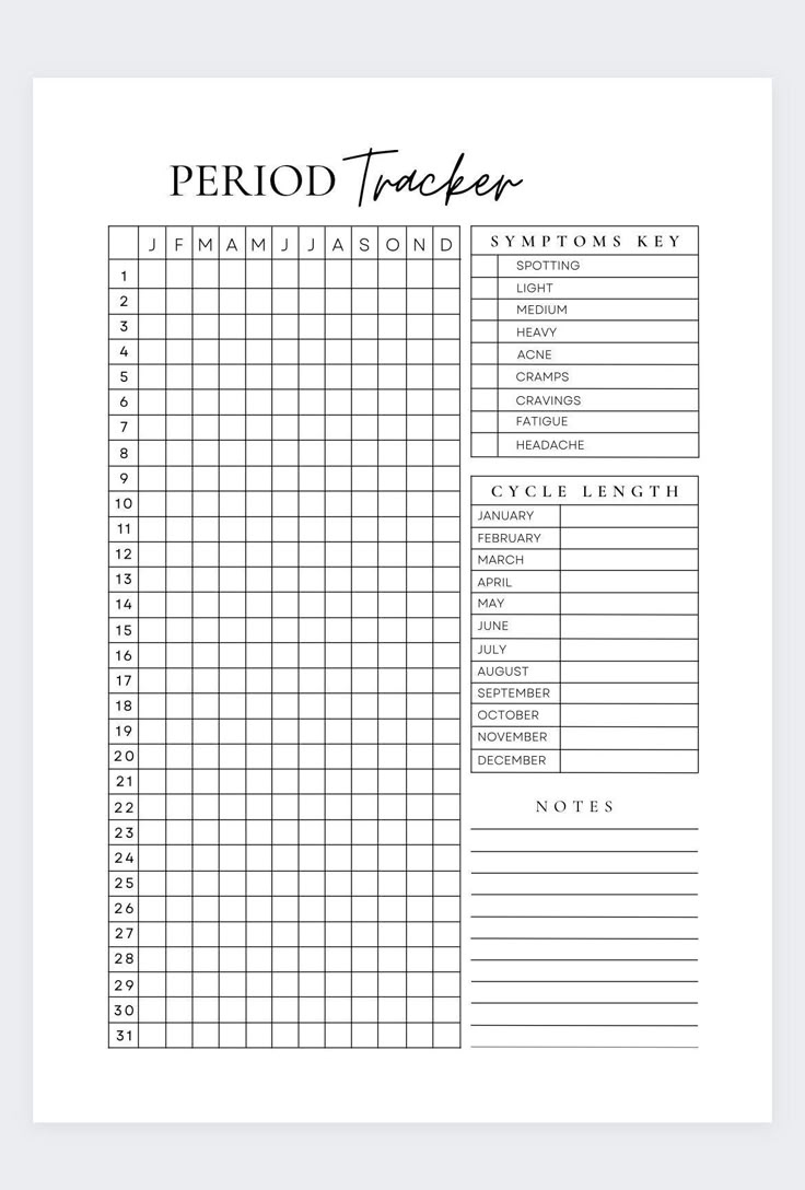 Period Tracker,A Printable Planner Inserts,Menstrual Cycle