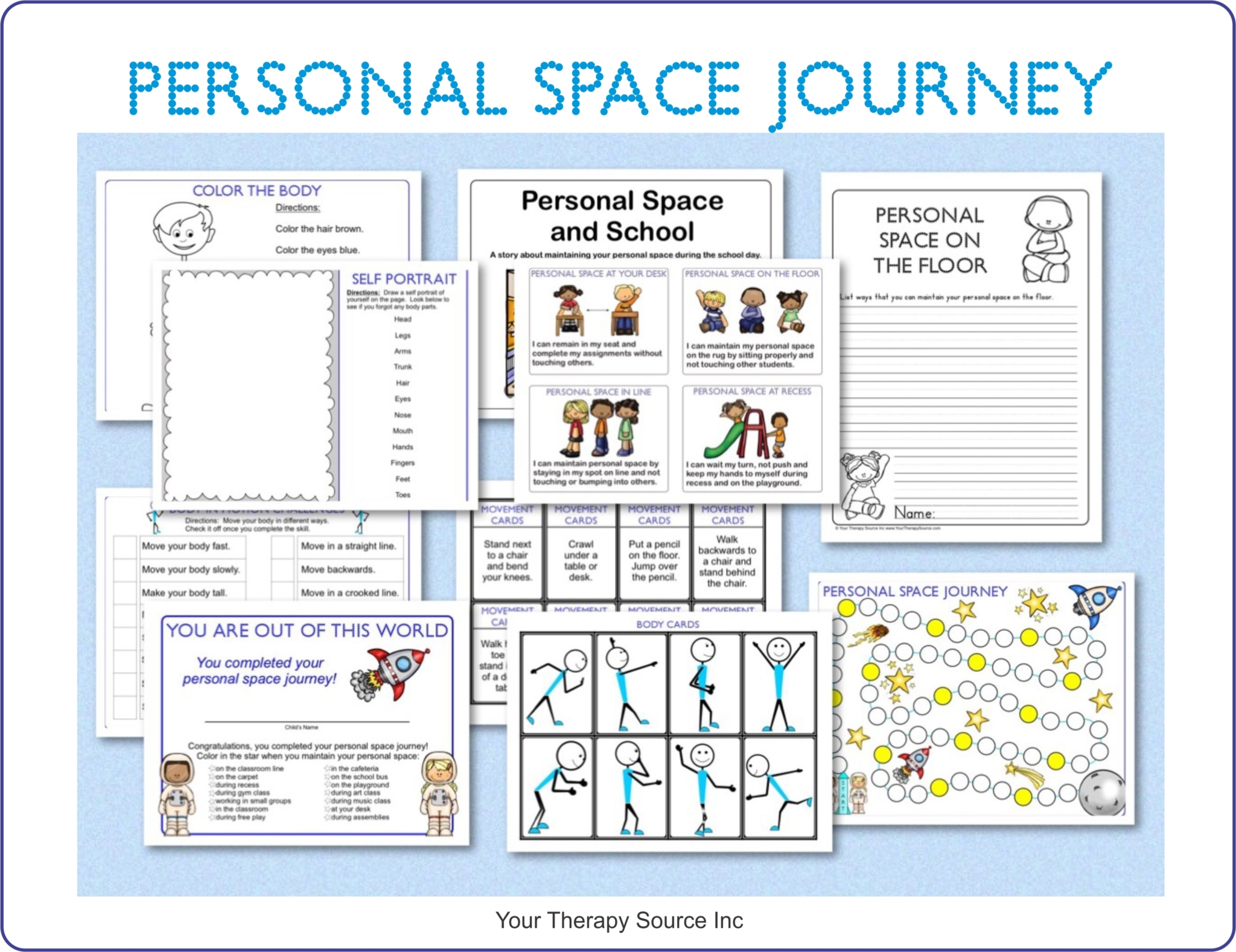 Personal Space Worksheets Personal Space Worksheets