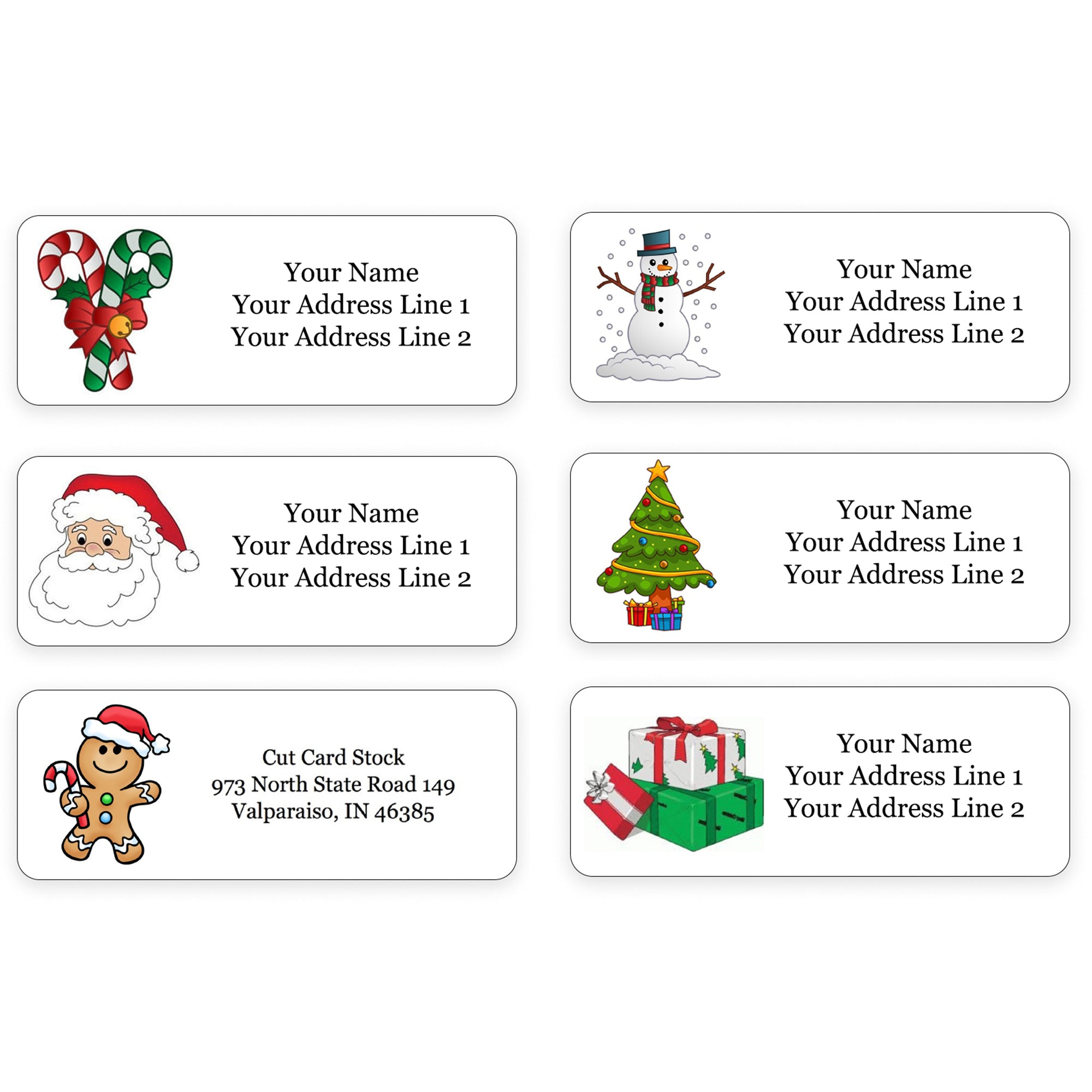 Personalized Christmas Theme Return Address Labels for Holiday Envelopes Personalized Christmas Theme Return Address Labels for Holiday Envelopes