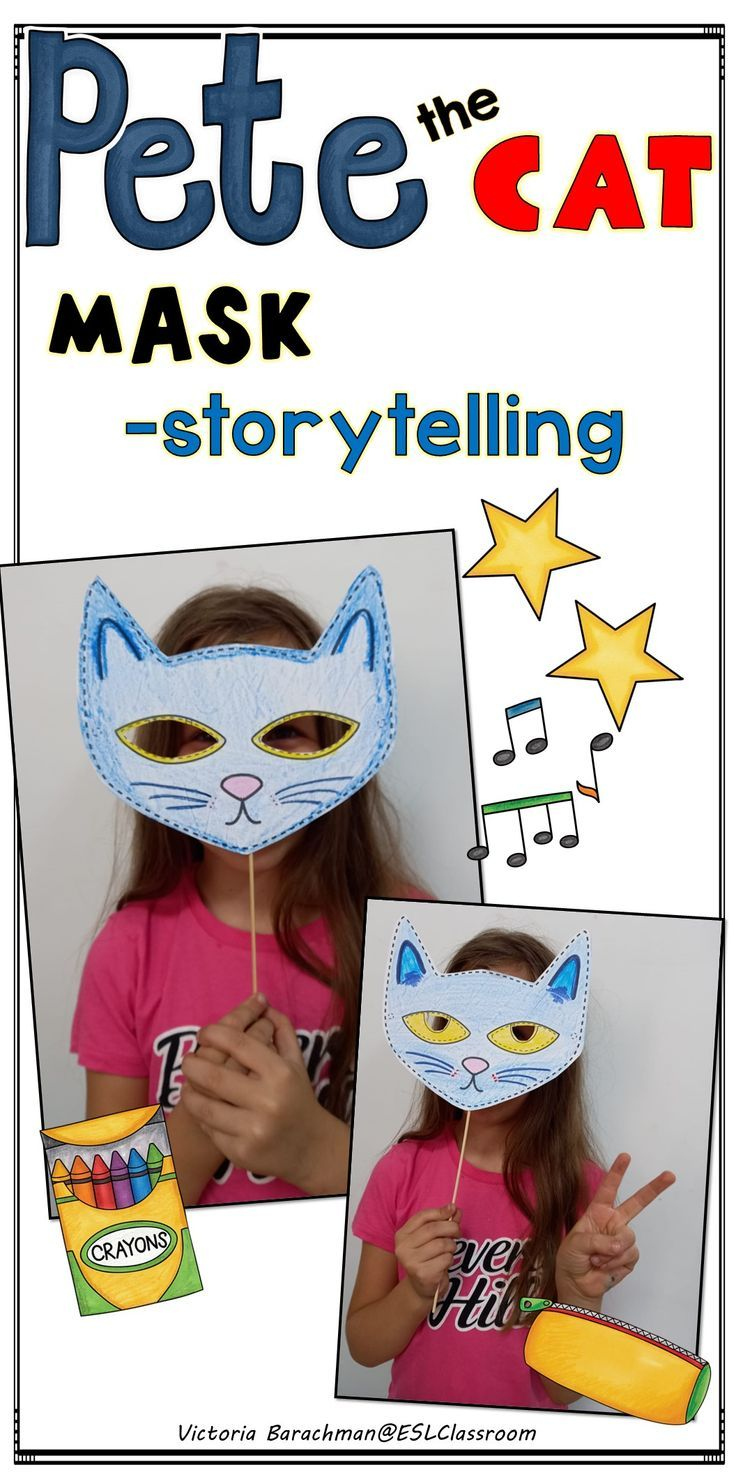 Pete The Cat 💕 I Love My White Shoes - MASK- storytelling