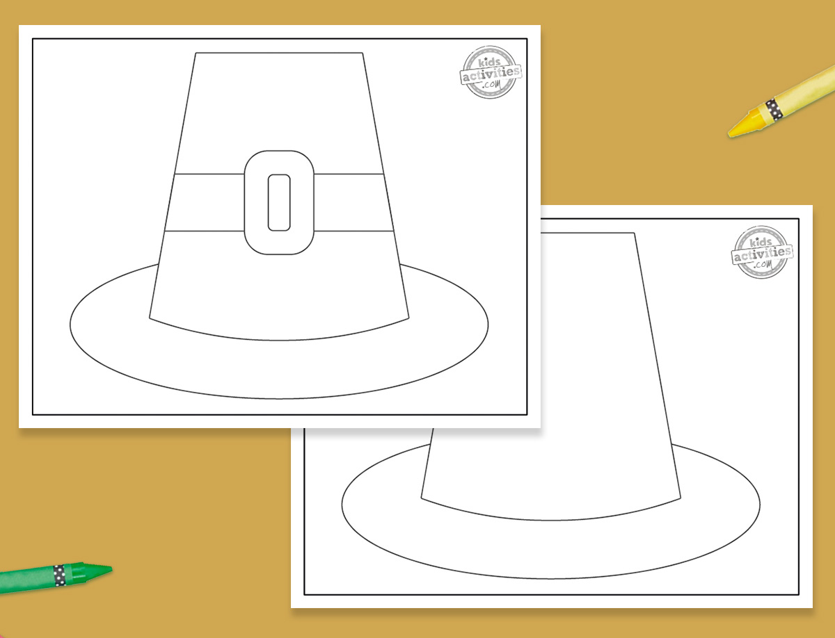 Pilgrim Hat Template For Thanksgiving Crafts  Kids Activities Blog