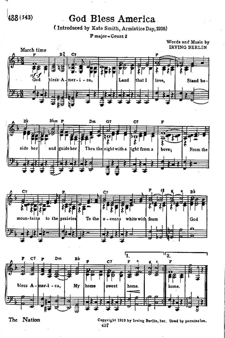 Pin by Edna Denton Easley on Piano  God bless america lyrics
