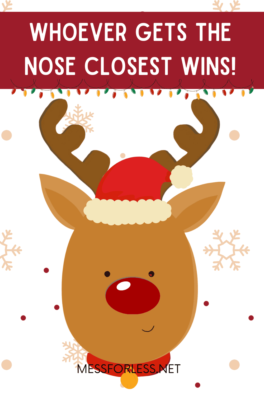 Pin The Nose On Rudolph Game - Mess for Less Pin The Nose On Rudolph Game - Mess for Less