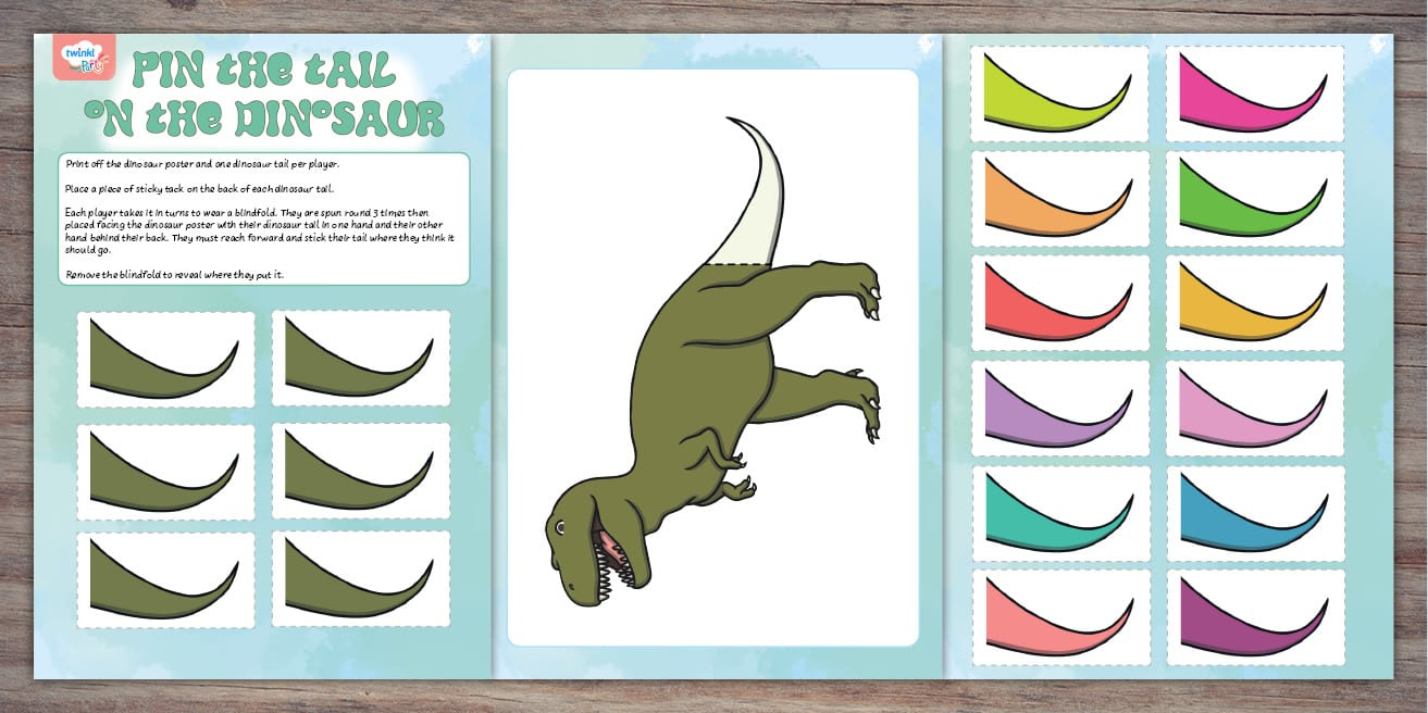 Pin the Tail on the Dinosaur Pin the Tail on the Dinosaur