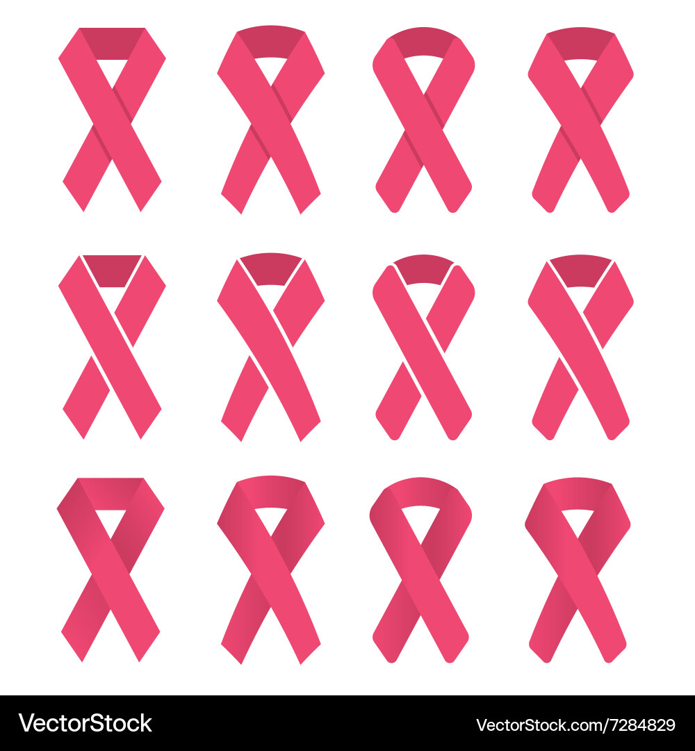 Pink Breast Cancer Ribbons – Royalty-Free Vector  VectorStock