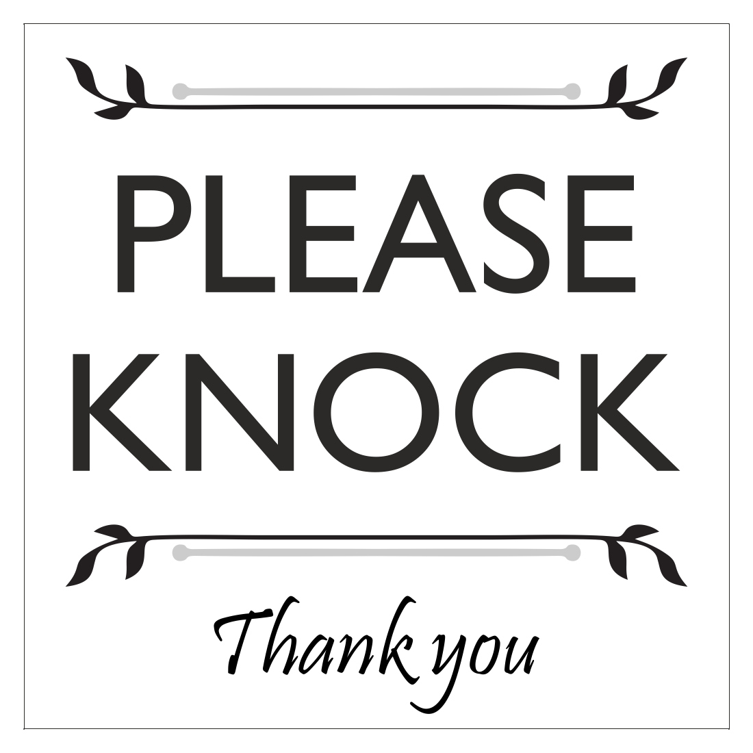 Please Knock Sign - Aston Safety Signs