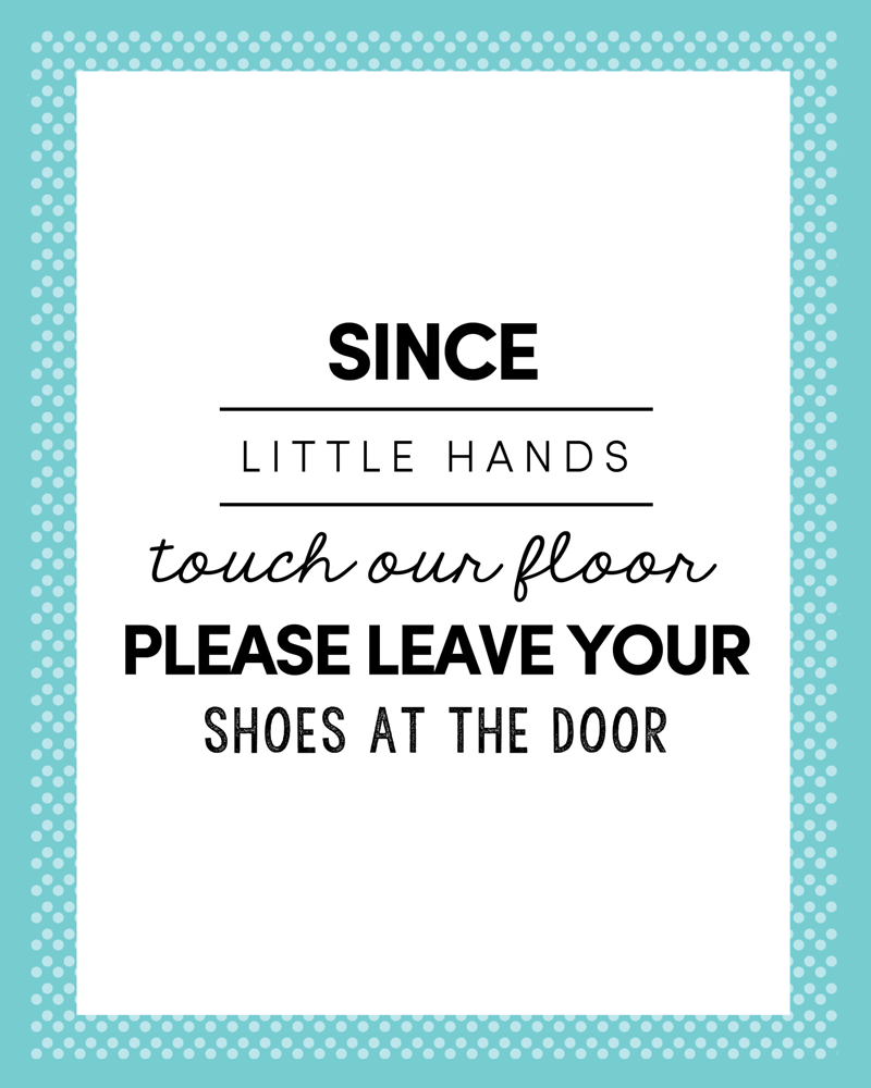 Please Remove Your Shoes Print – Let