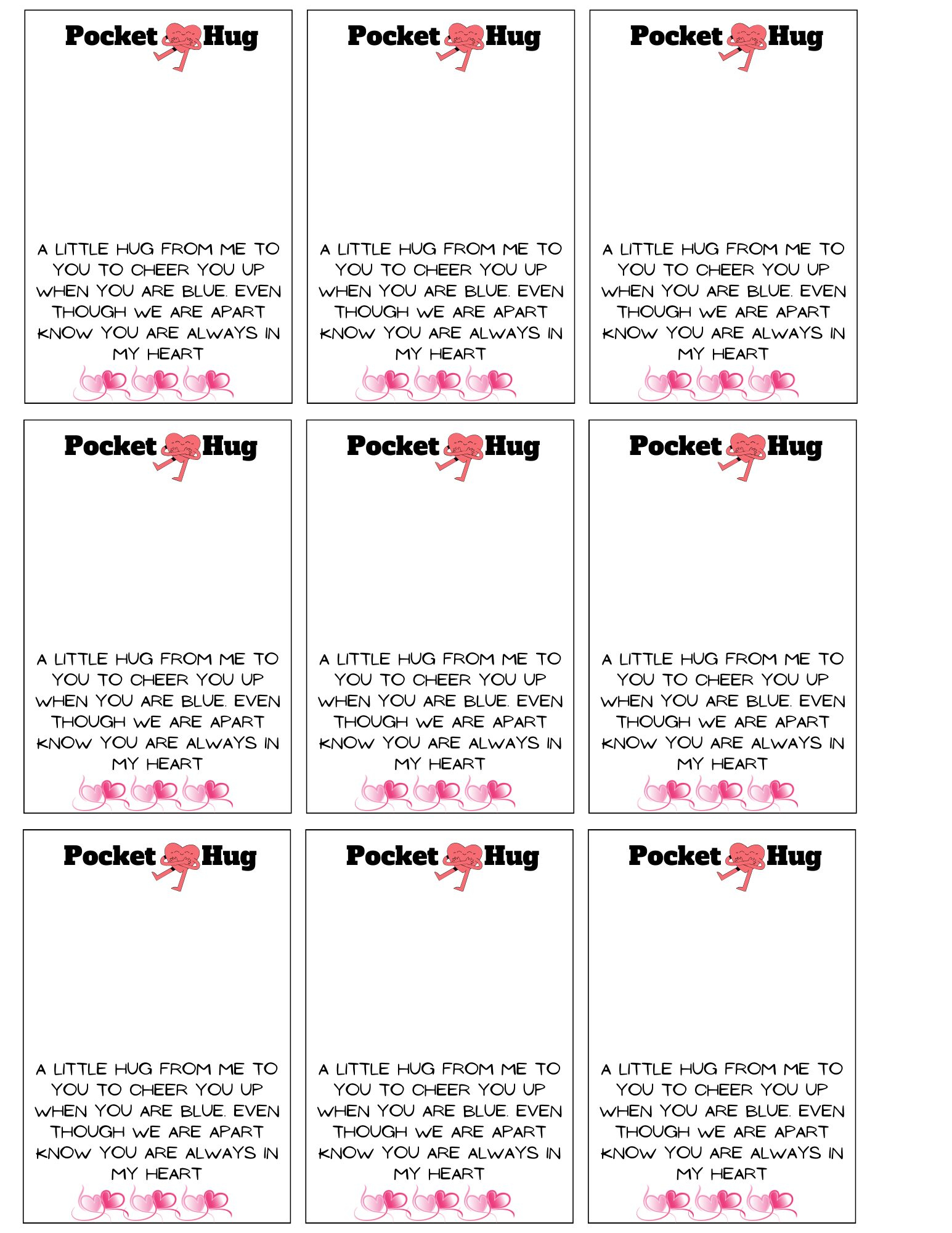 Pocket Hug Poems Printable PDF File Instant Download Pocket Hug Poems Printable PDF File Instant Download