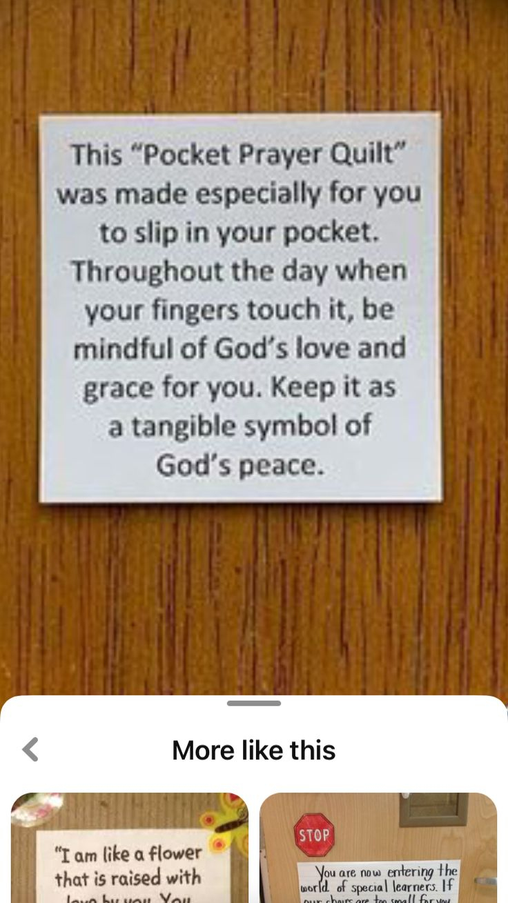 Pocket Prayer Quilt - A Special Gift for You Pocket Prayer Quilt - A Special Gift for You
