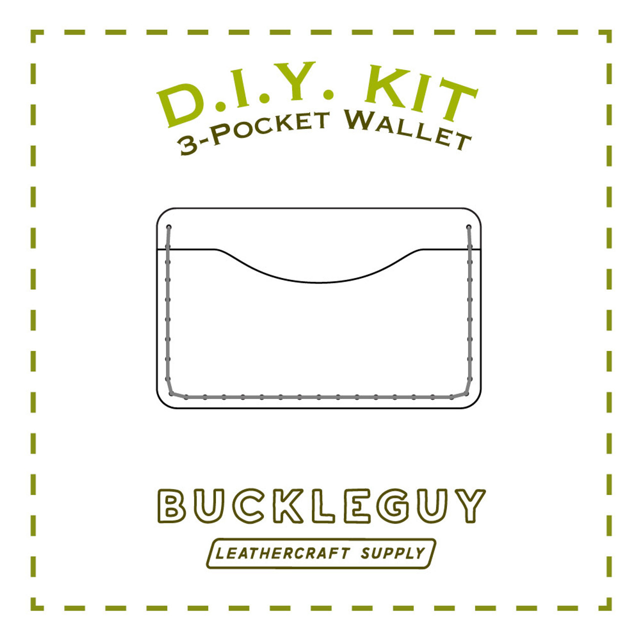 -Pocket Wallet Leather Pattern, PDF Template - Buckleguy