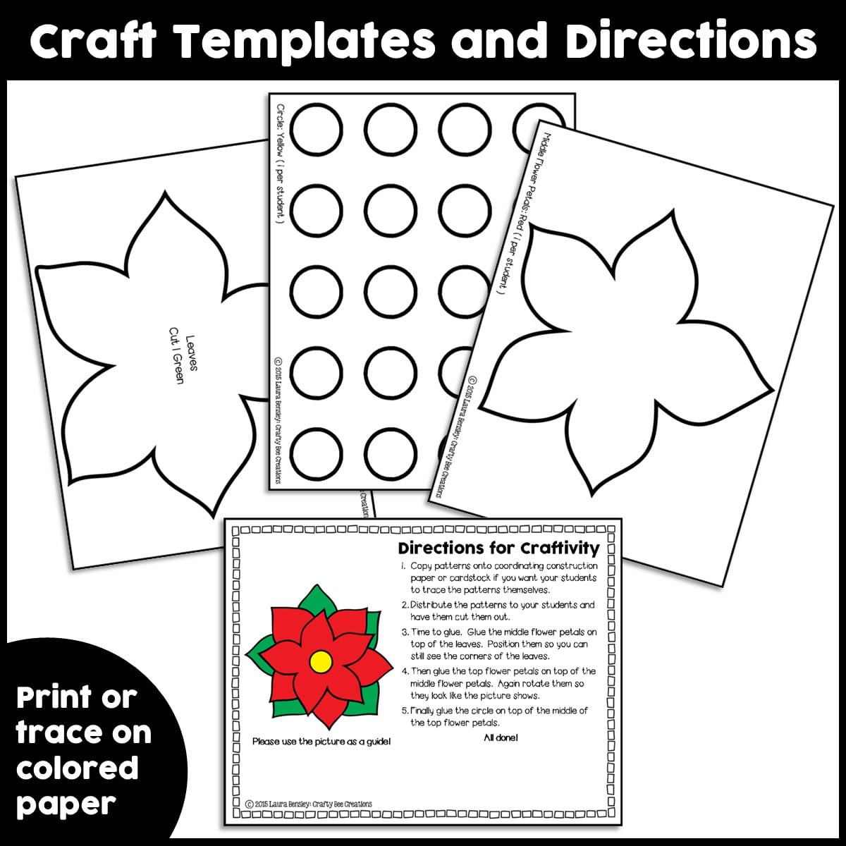 Poinsettia Craft Activity - Crafty Bee Creations Poinsettia Craft Activity - Crafty Bee Creations