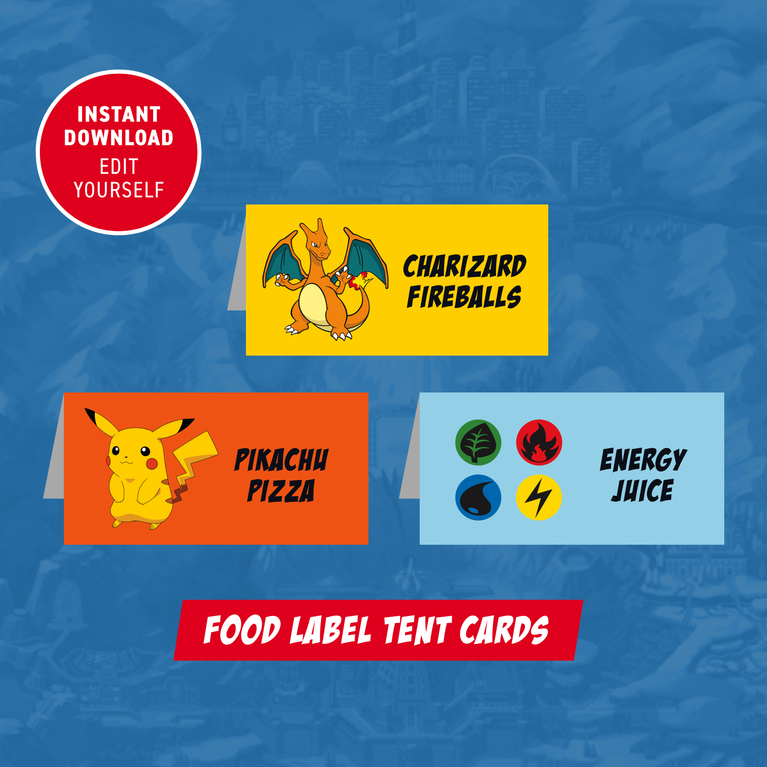 Pokemon Food Labels - Digital Download — Means of Lines
