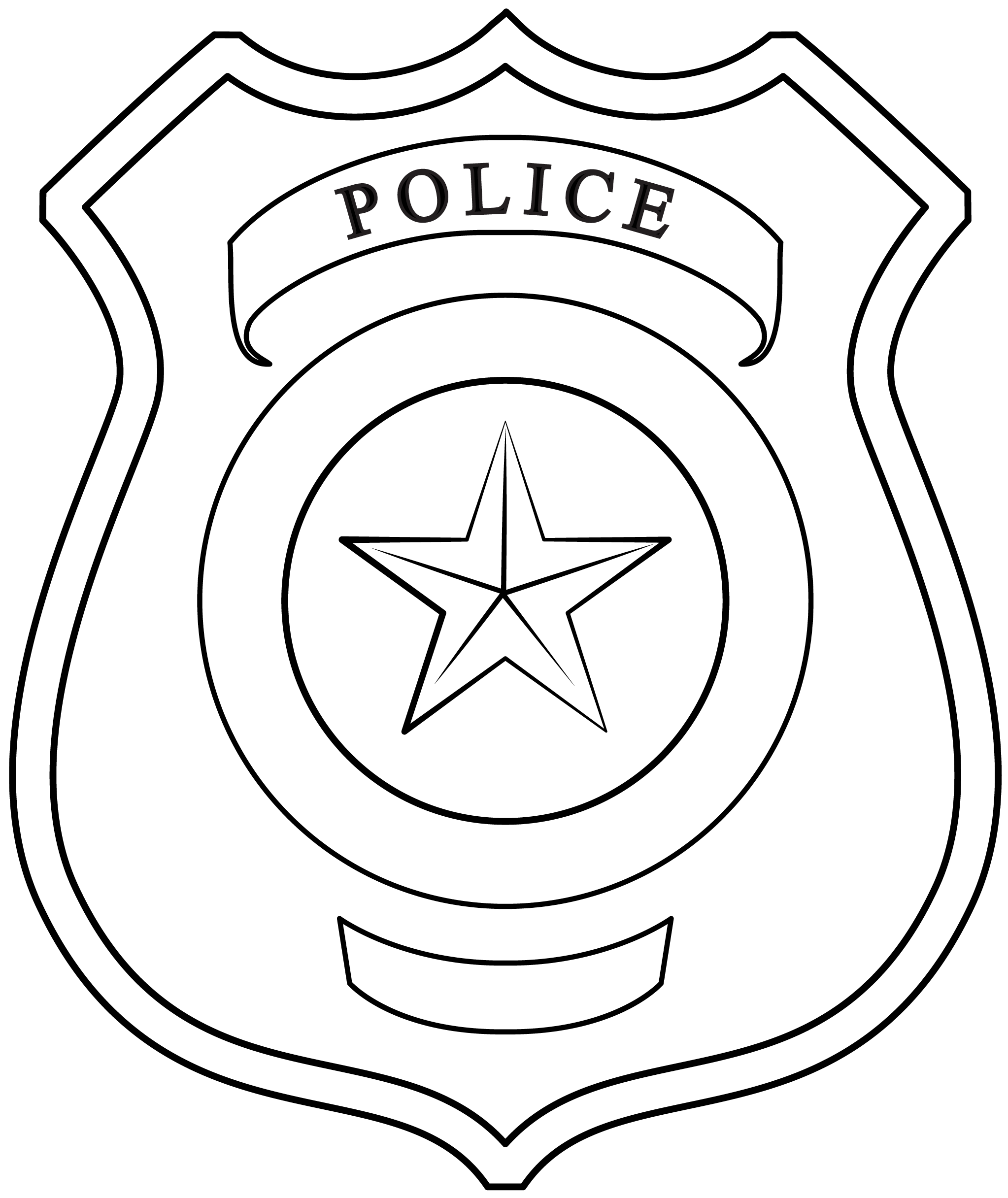 Police Badge Printable Template  Free Printable Paper Сraft Templates