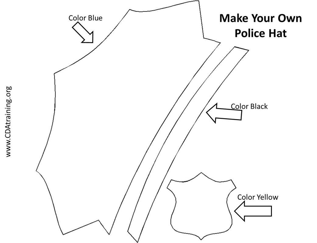 Police Officer Police Hat Printable Template Printable Police Hat