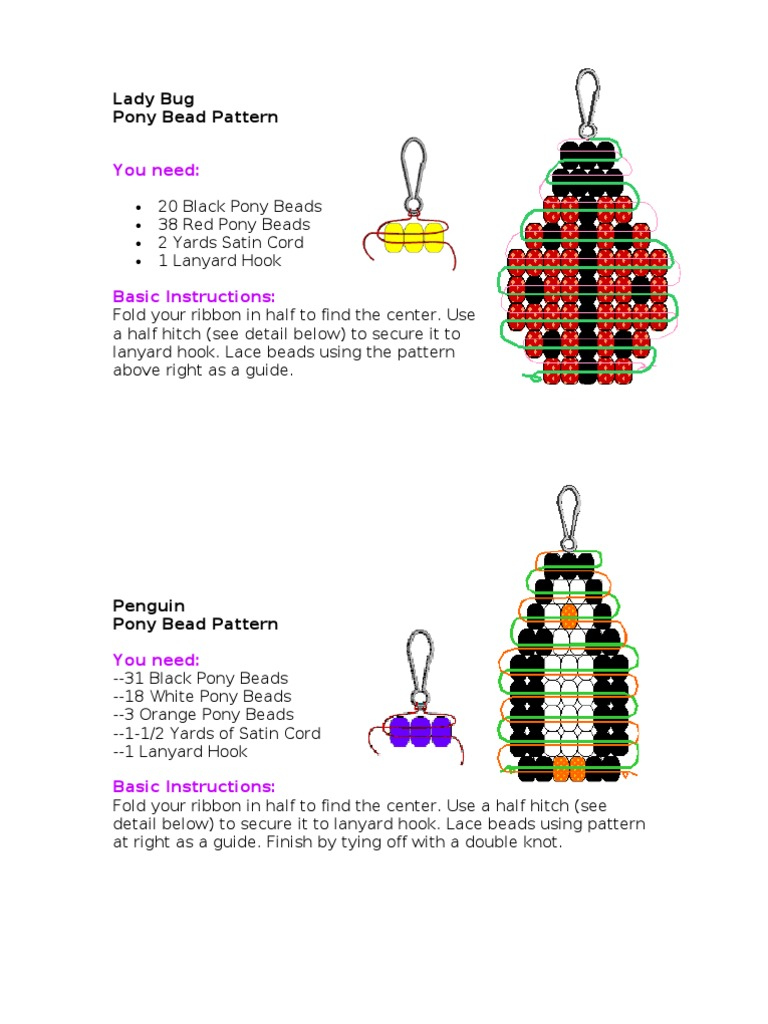 Pony Bead Patterns  PDF  Knot  Nature