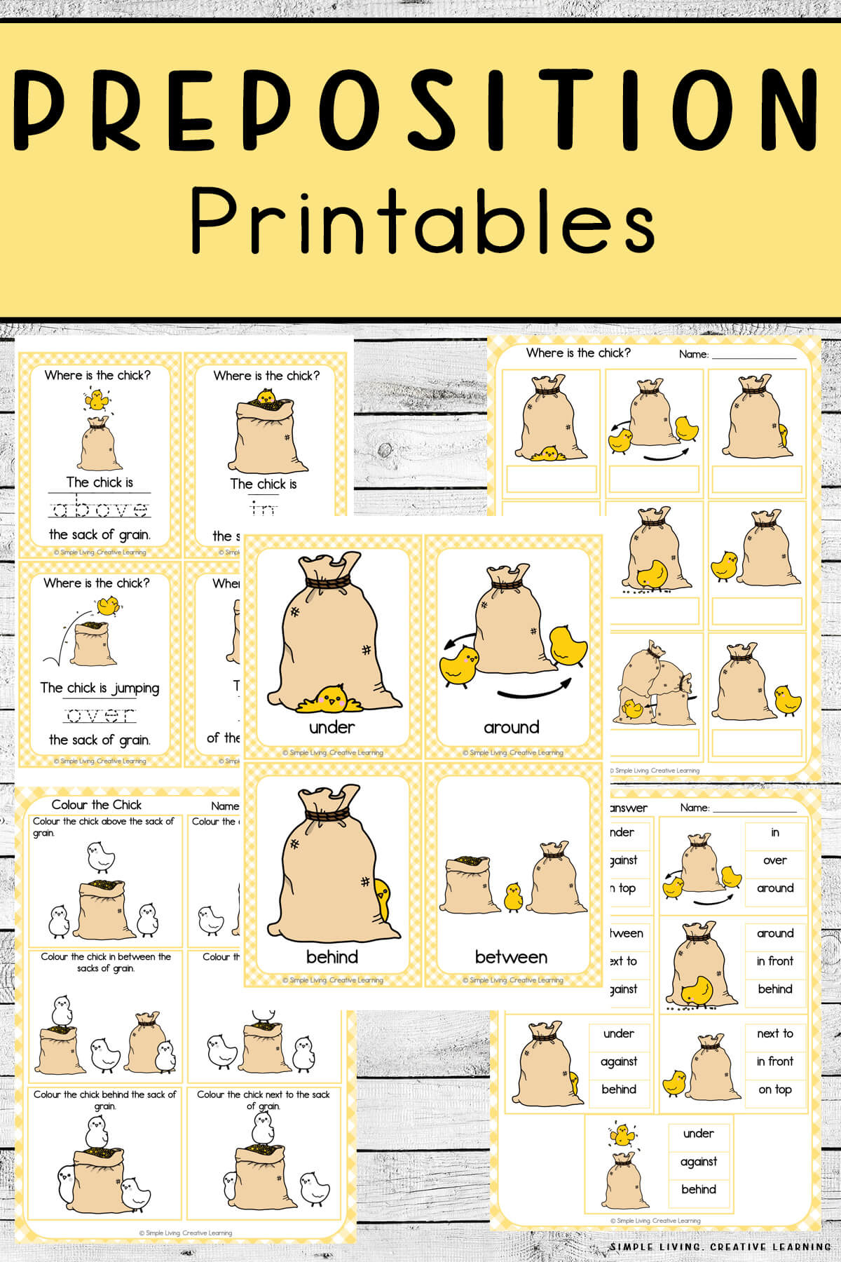 Preposition Printables - Simple Living