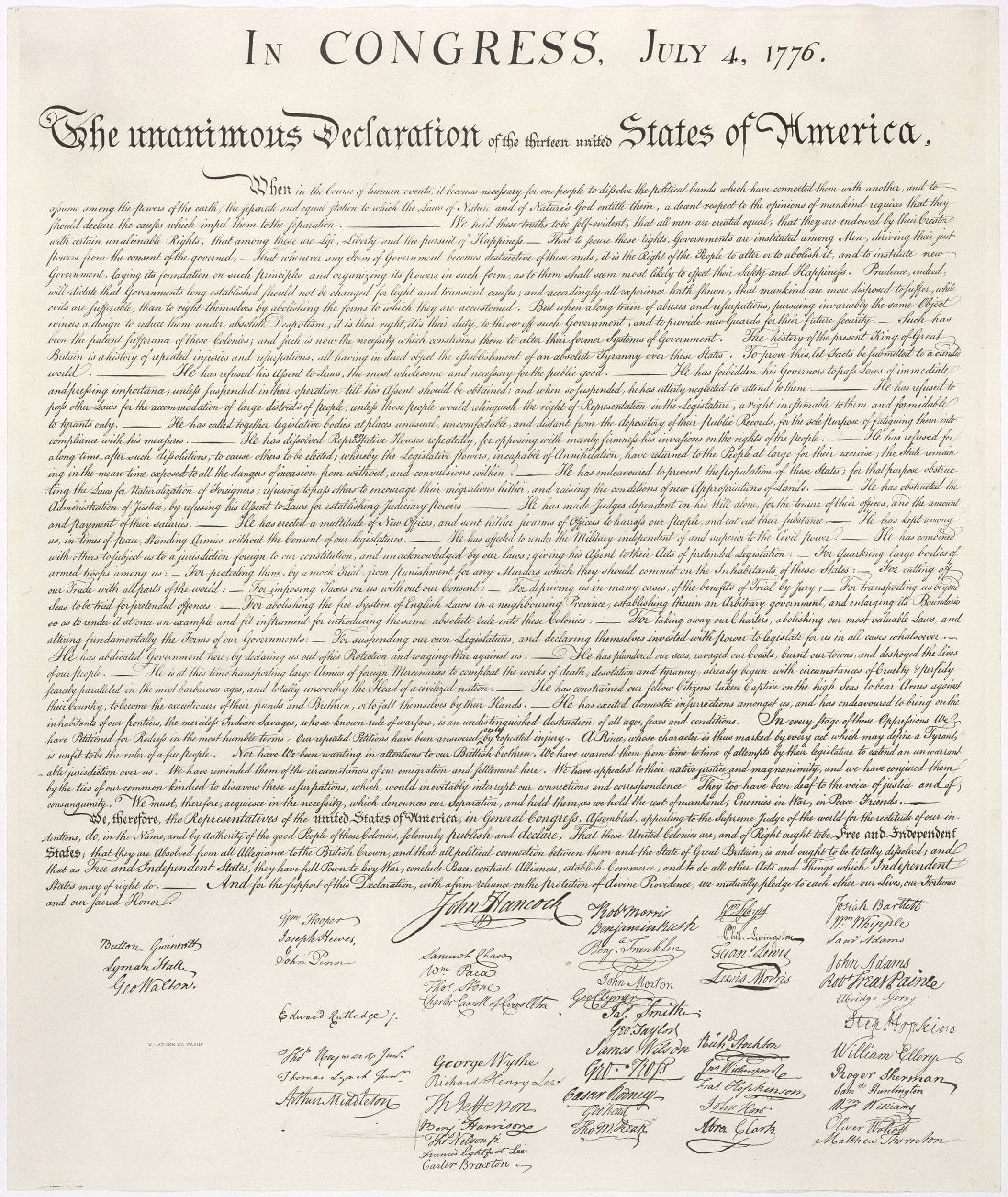 Print # of the Declaration of Independence,  - DocsTeach
