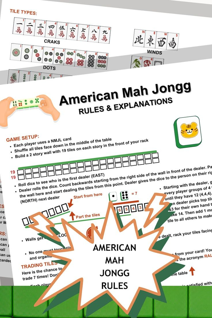 Printable American Mahjong Cheat Sheet D