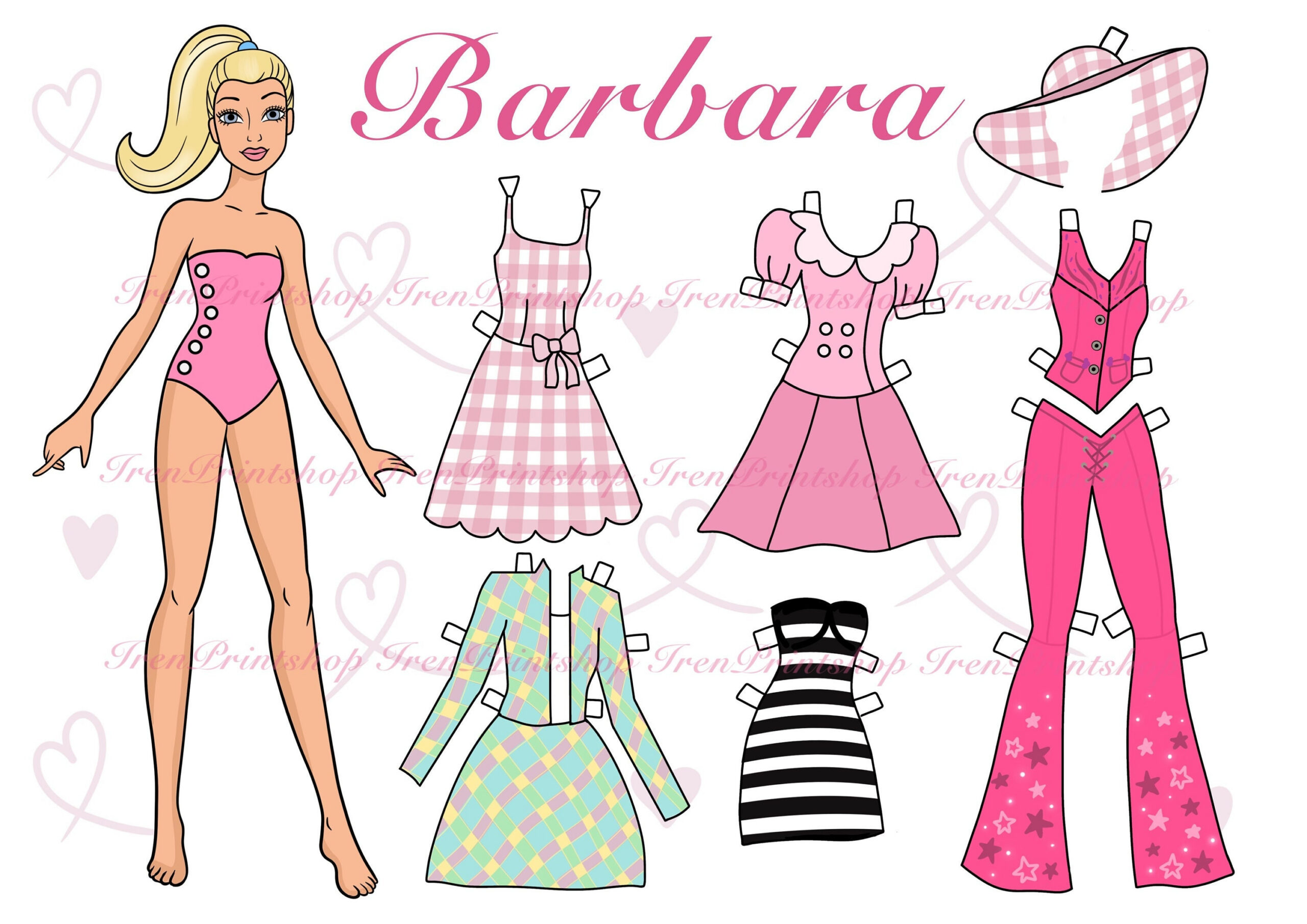 Printable Barbie Doll Barbie Doll Printable Paper Doll Dress Up