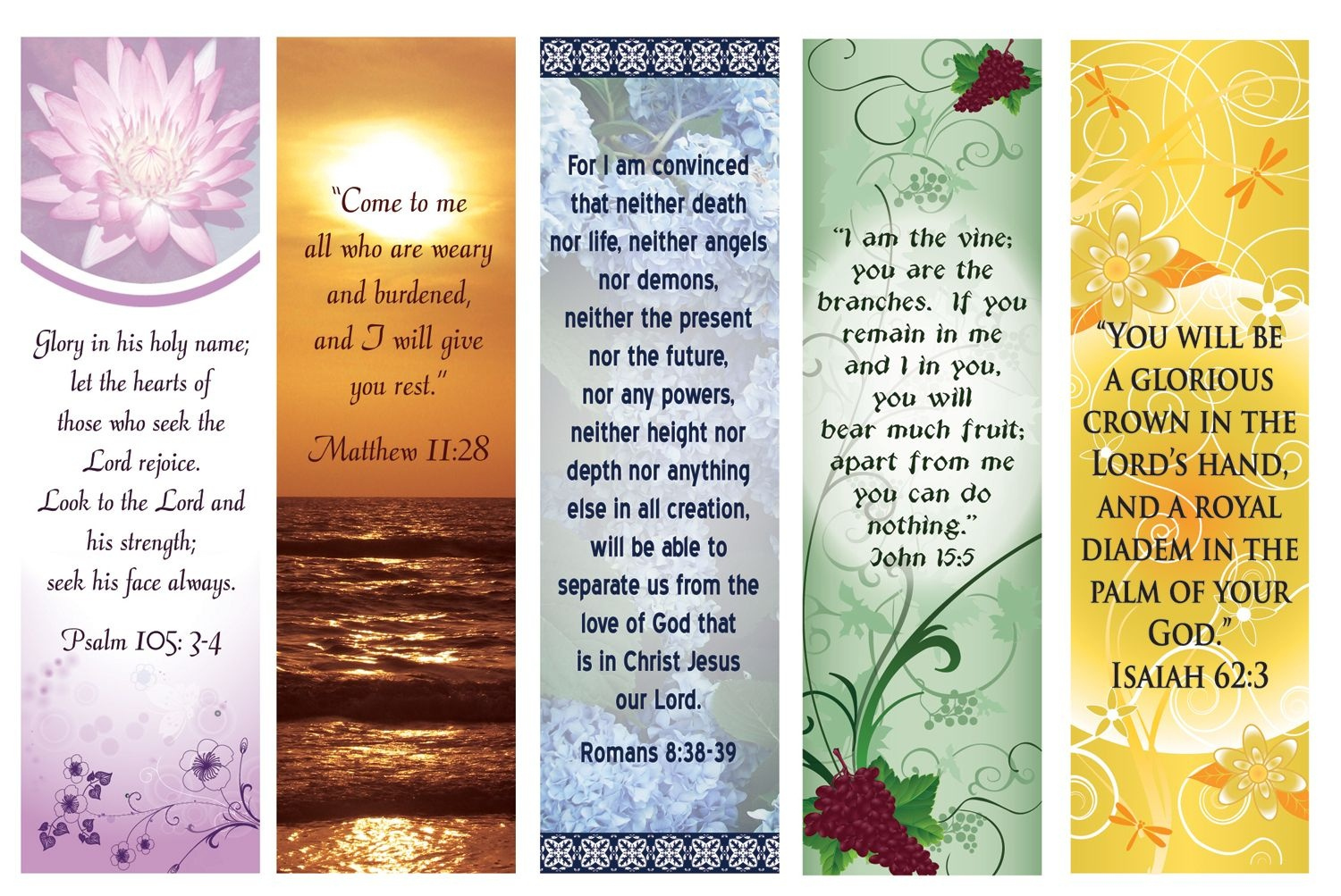 Printable Bible Bookmarks - Printable Party Favors