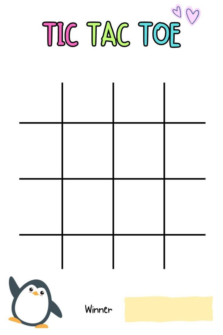 Printable Blank Tic Tac Toe Sheet Templates